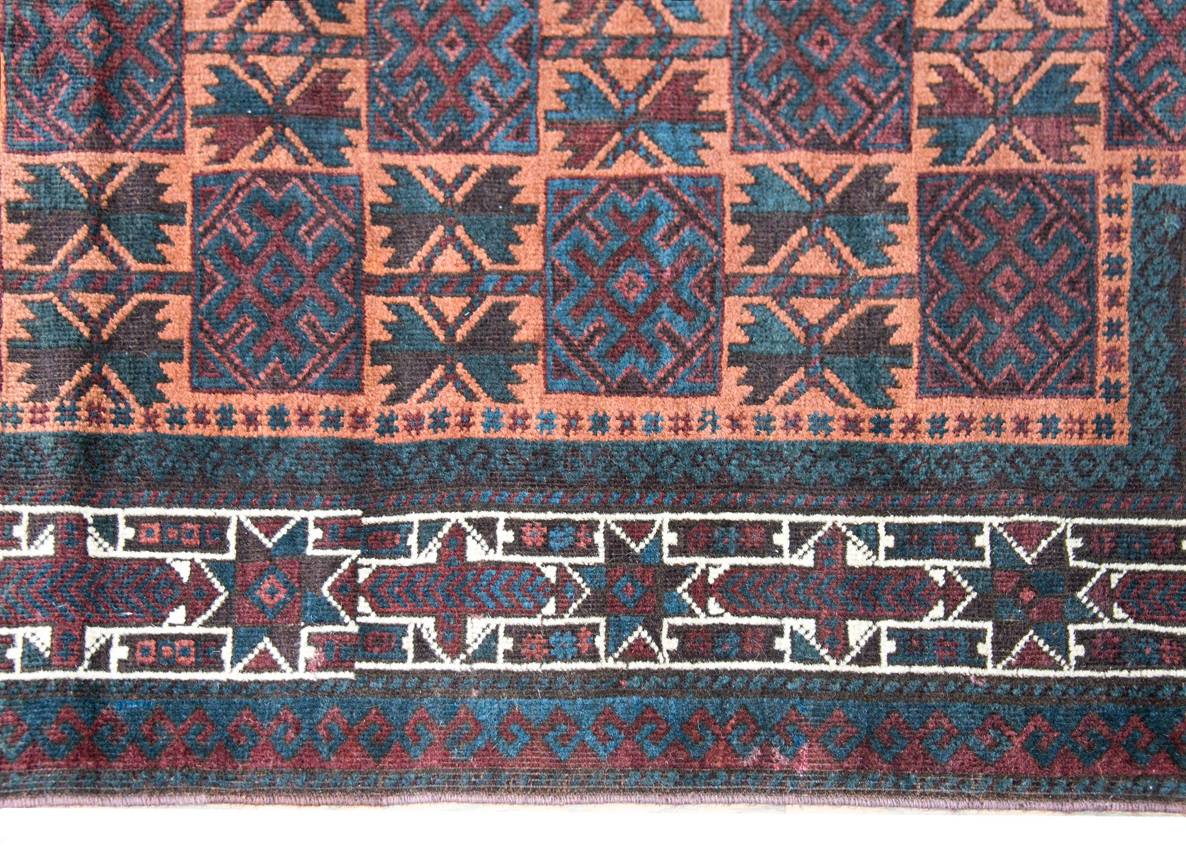 Afghan Vintage AFghani Baluch Prayer Rug For Sale