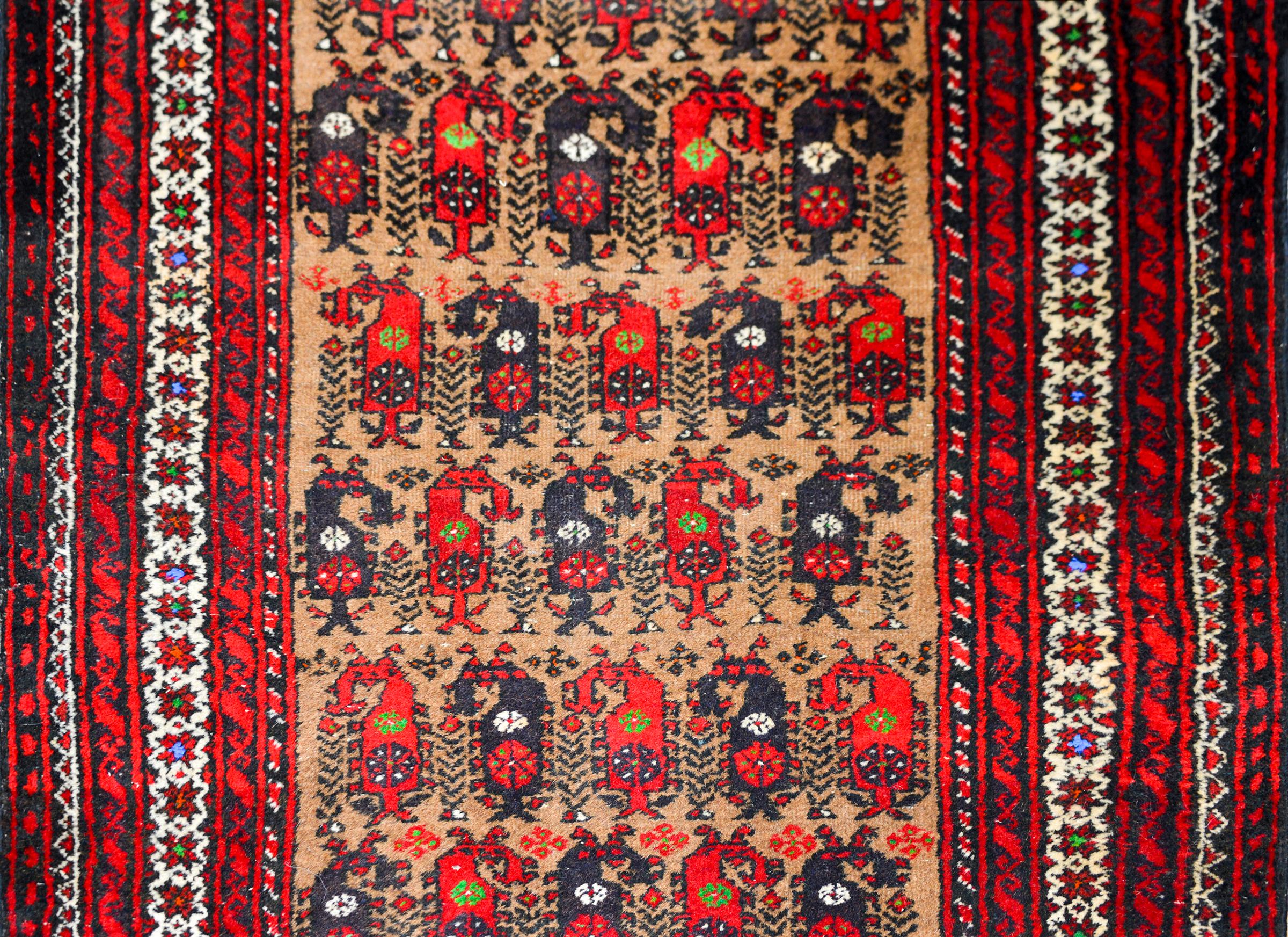 Vintage Afghani Baluch Prayer Rug For Sale 1