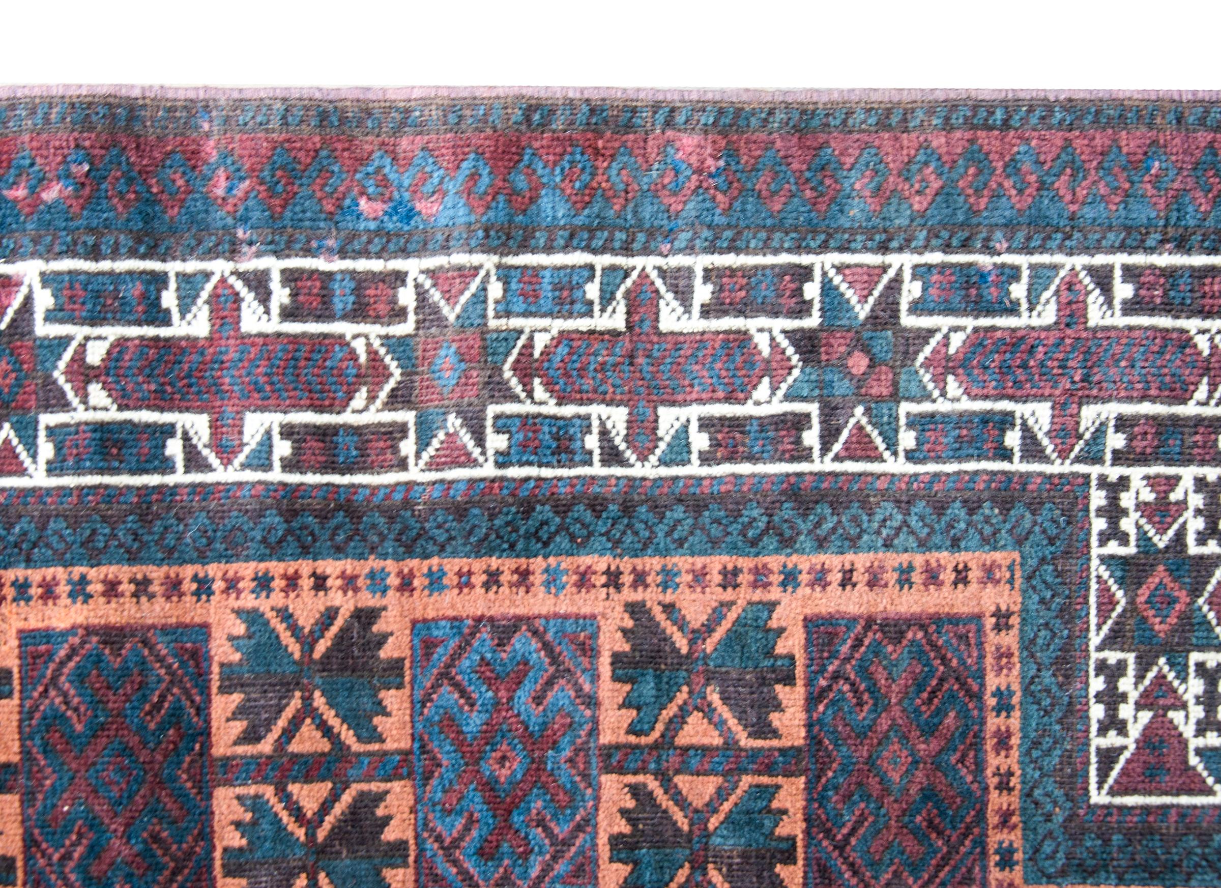 Wool Vintage AFghani Baluch Prayer Rug For Sale