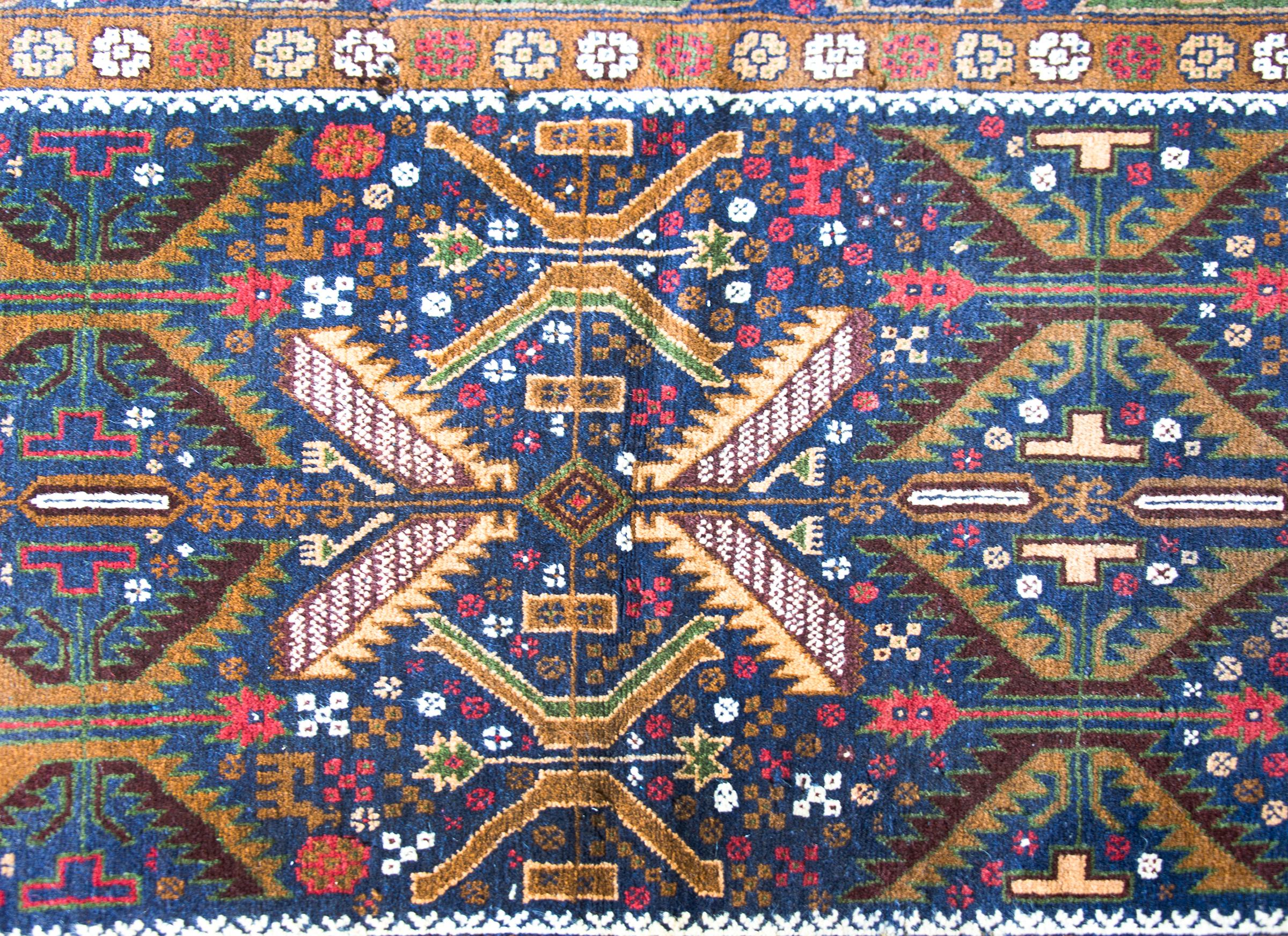 Alfombra afgana baluch vintage en venta 3