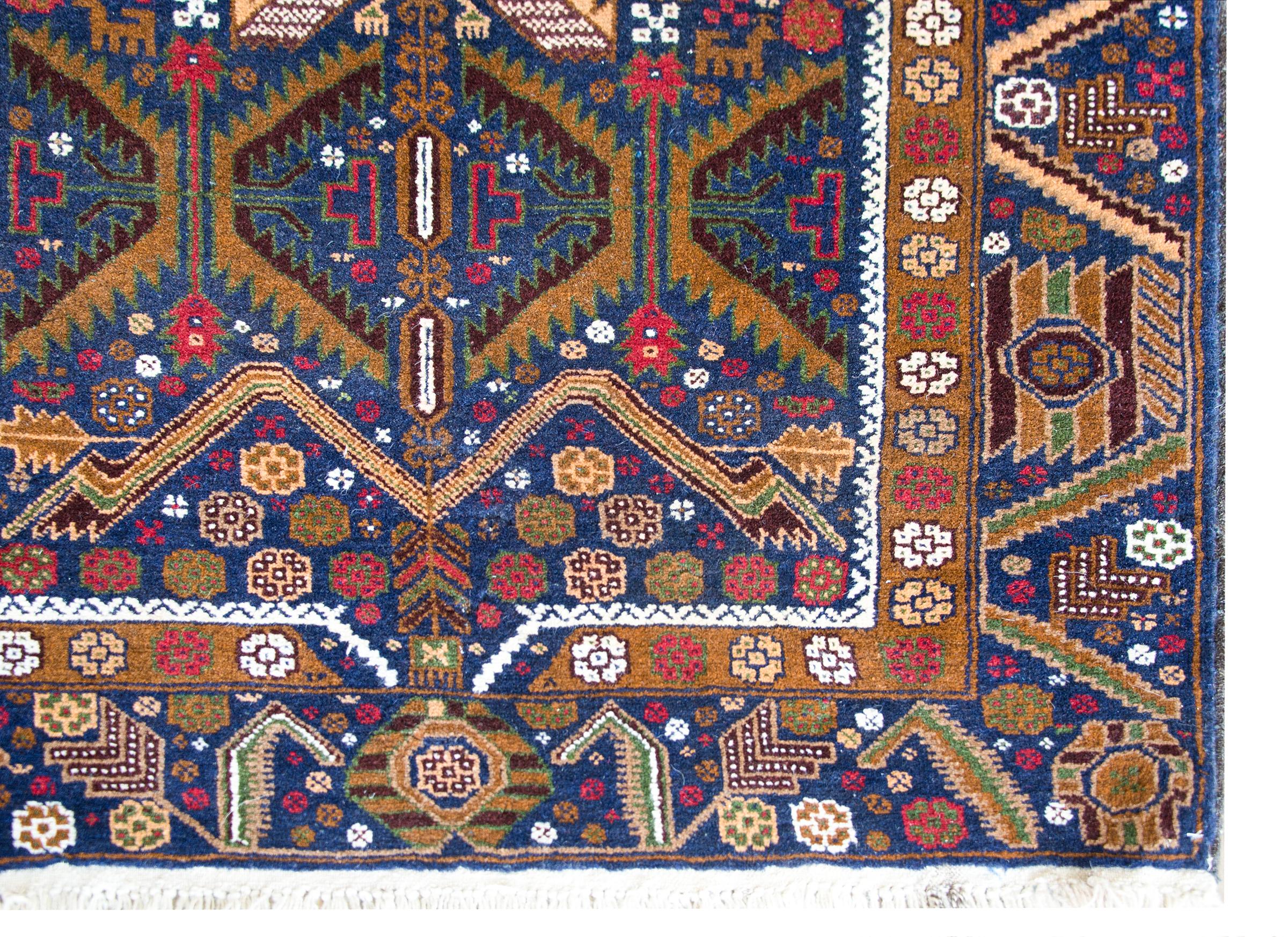 Alfombra afgana baluch vintage en venta 4
