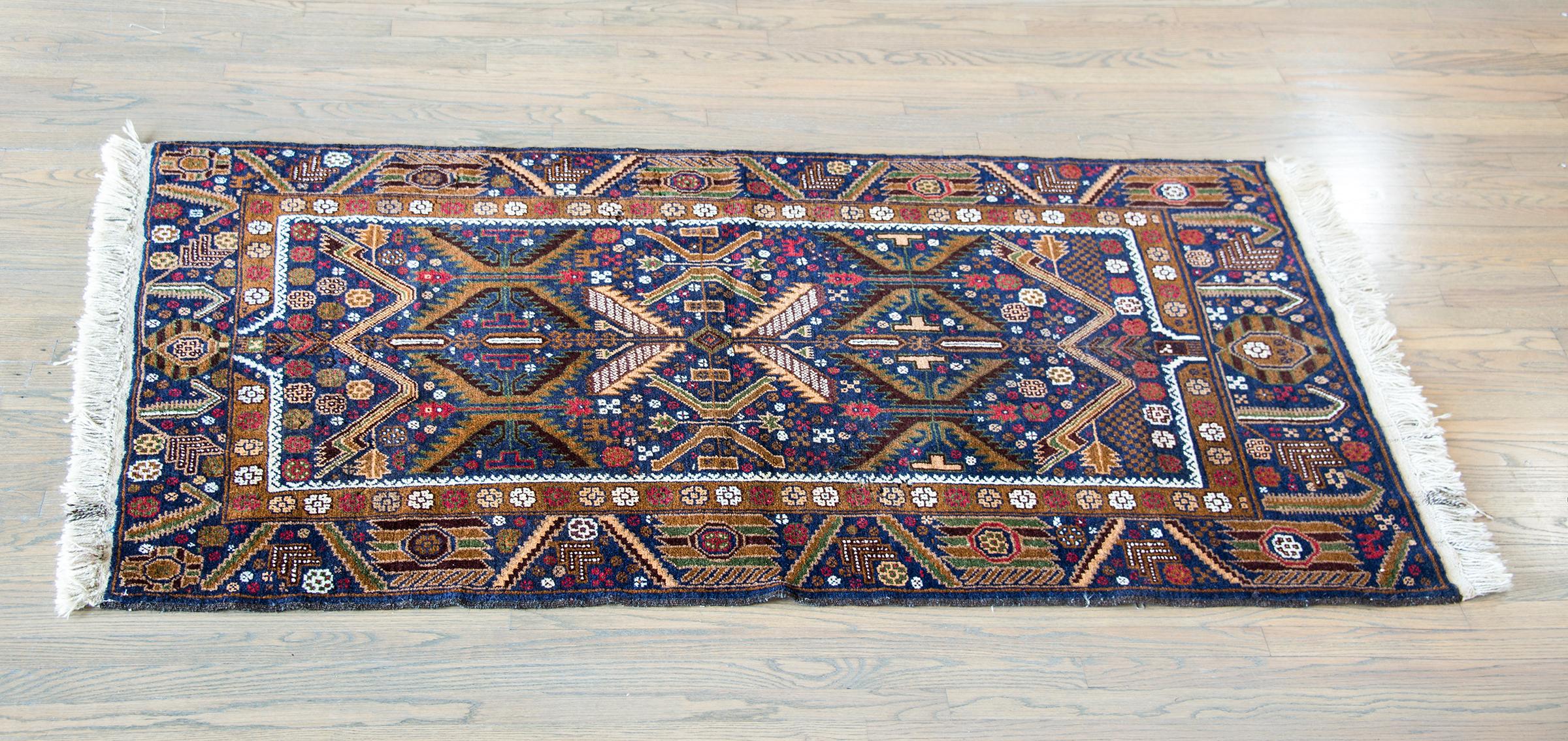 Alfombra afgana baluch vintage en venta 6