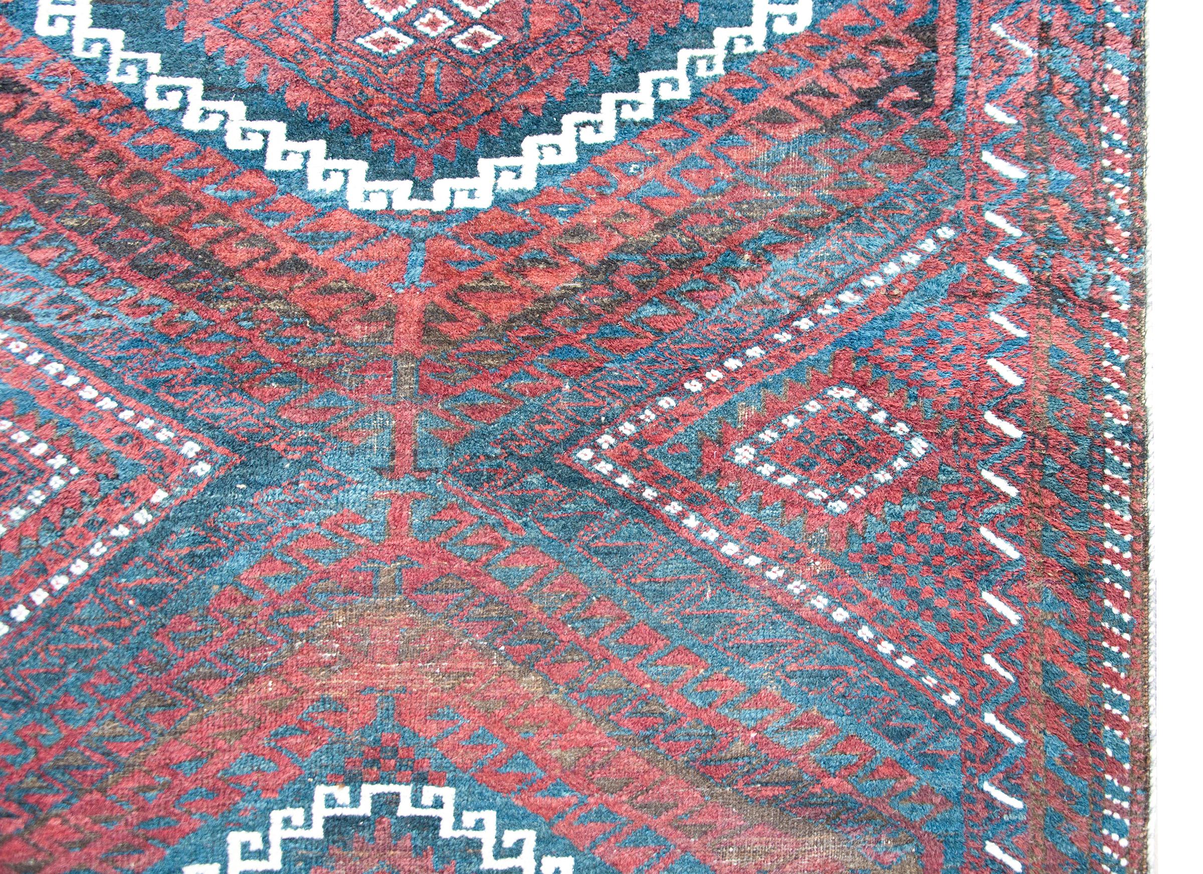 20th Century Vintage Afghani Baluch Rug For Sale
