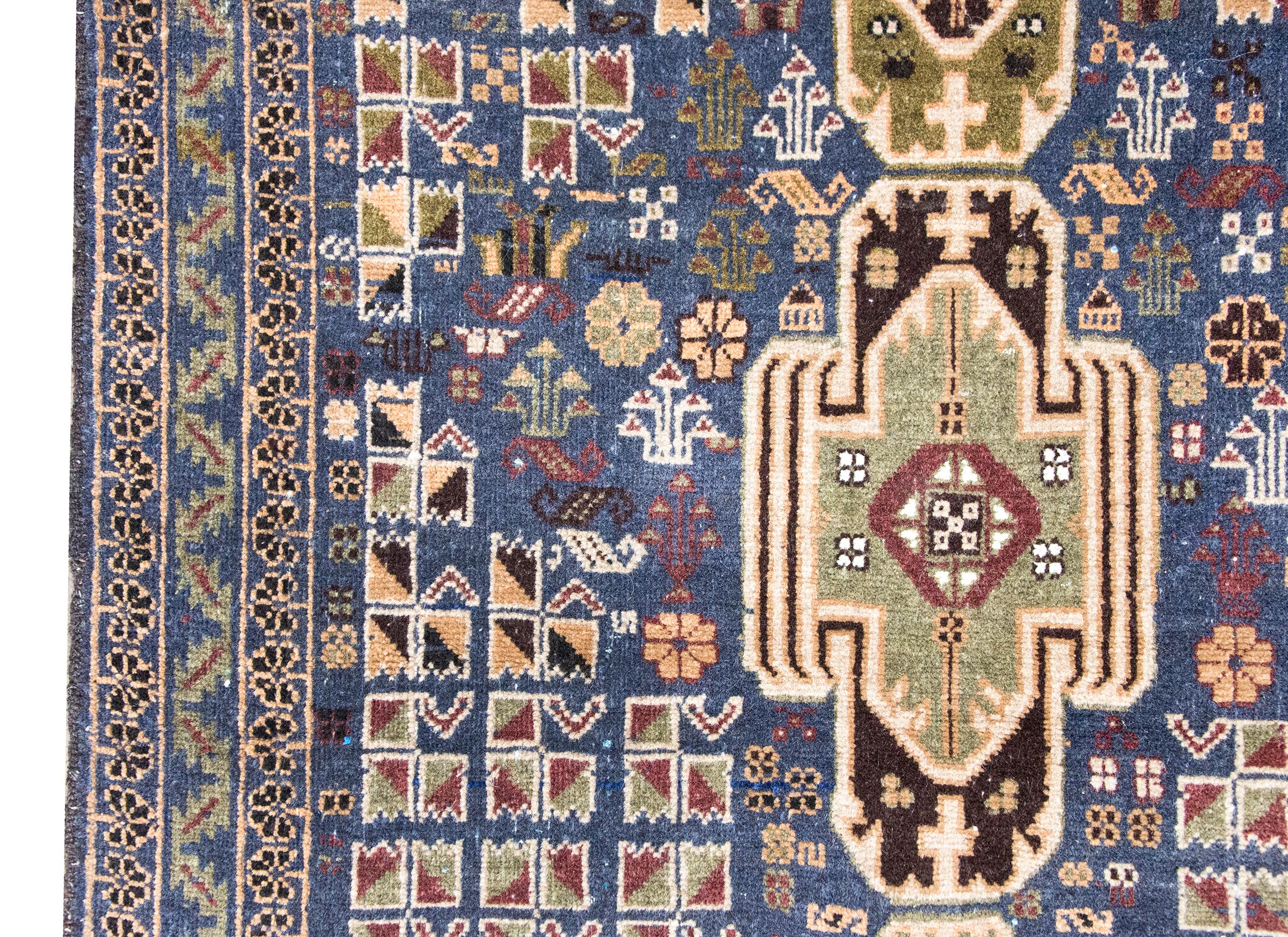 20th Century Vintage Afghani Baluch Rug For Sale