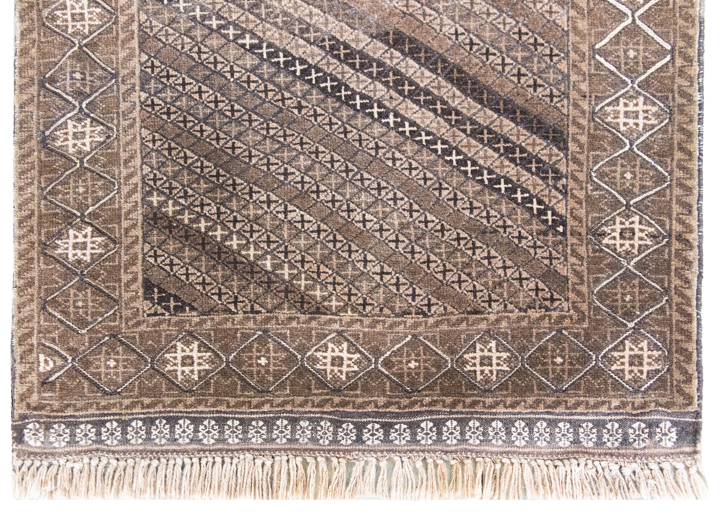Wool vintage afghani Baluch Rug For Sale