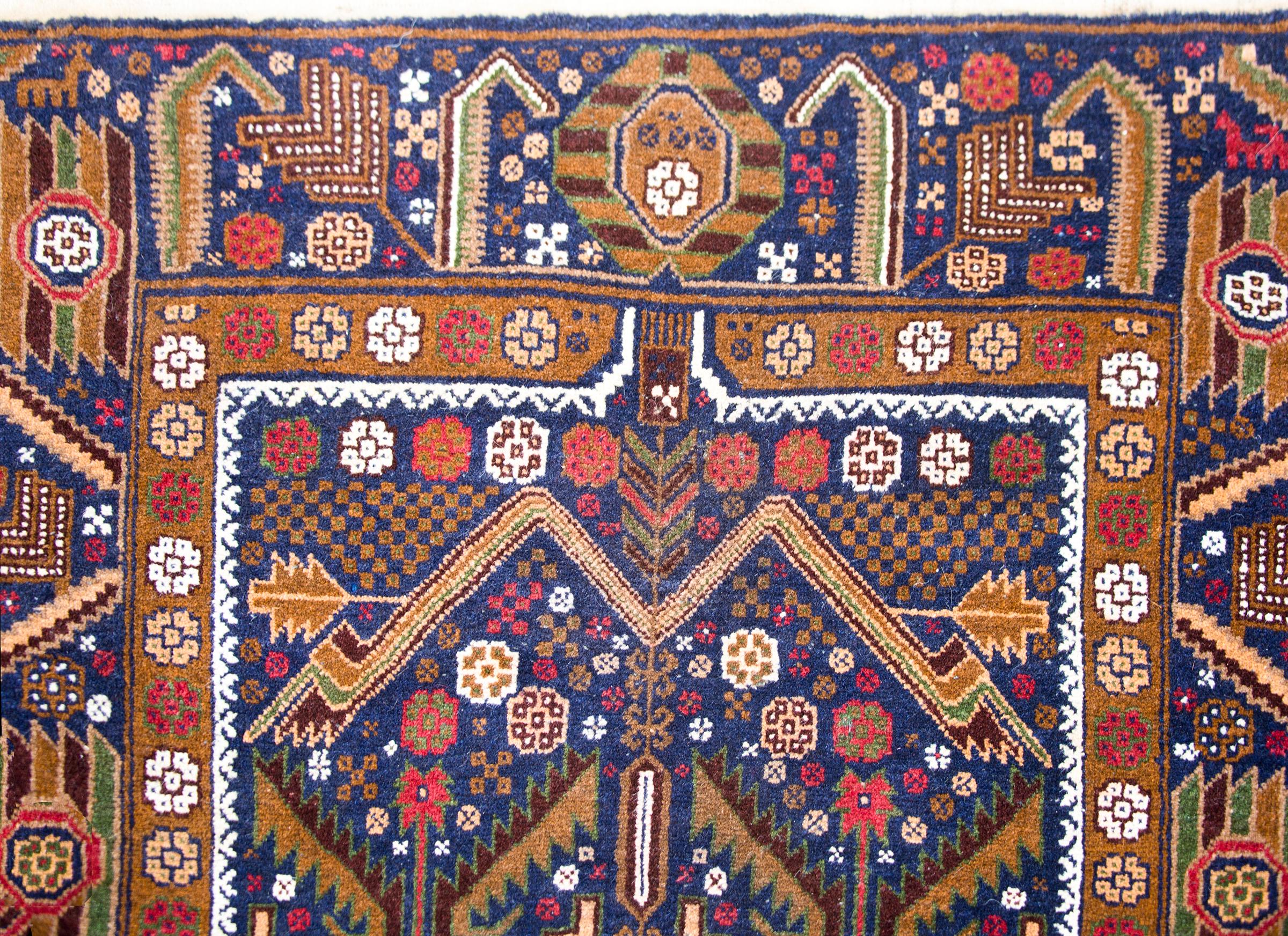 Alfombra afgana baluch vintage en venta 1
