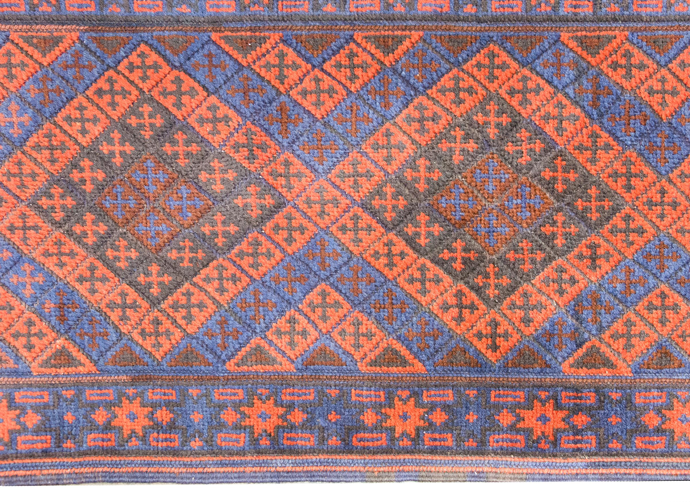 Hand-Woven Vintage Afghani Baluch Runner For Sale