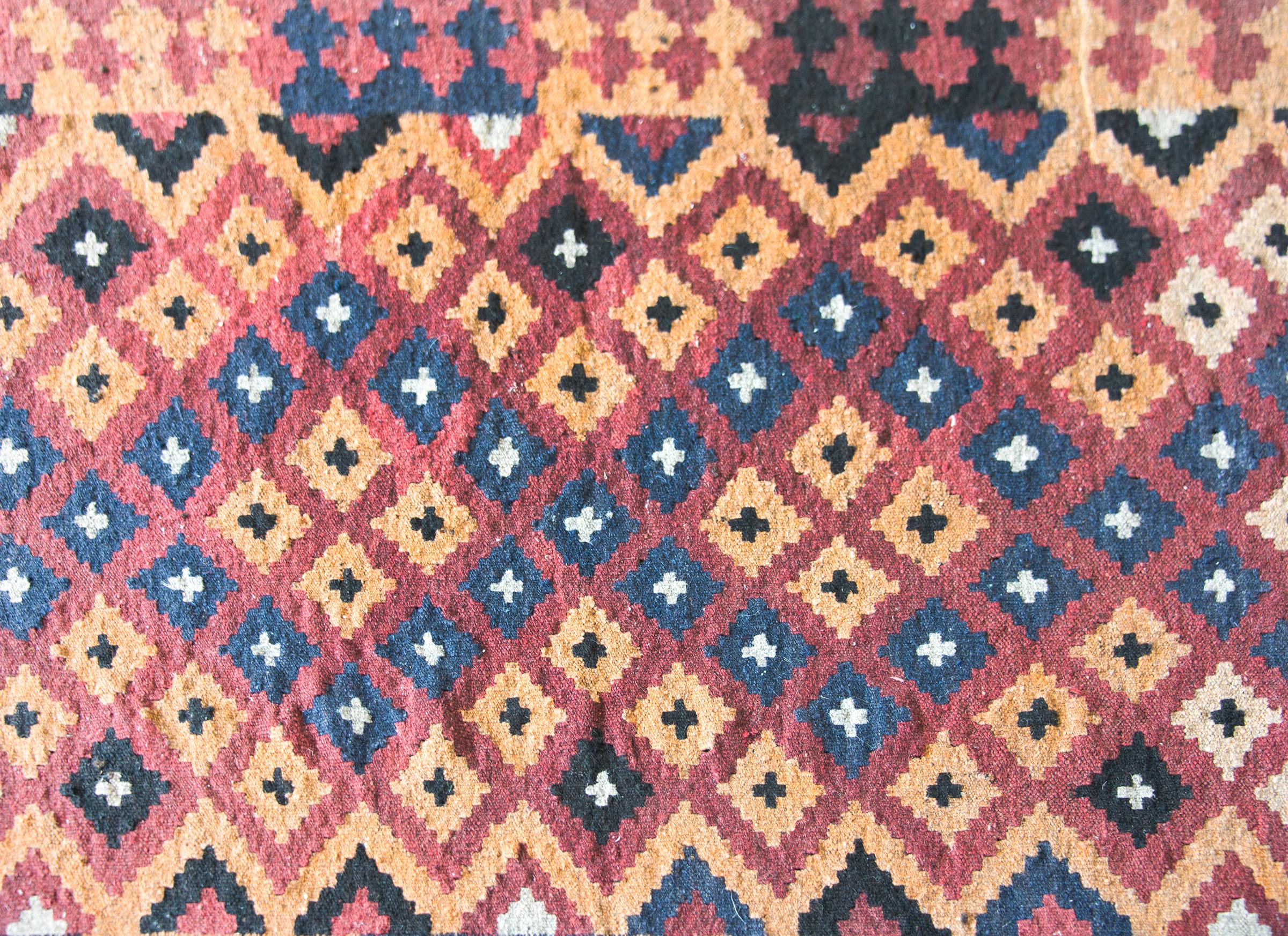 Vintage Afghani Bashir Kilim Rug For Sale 3