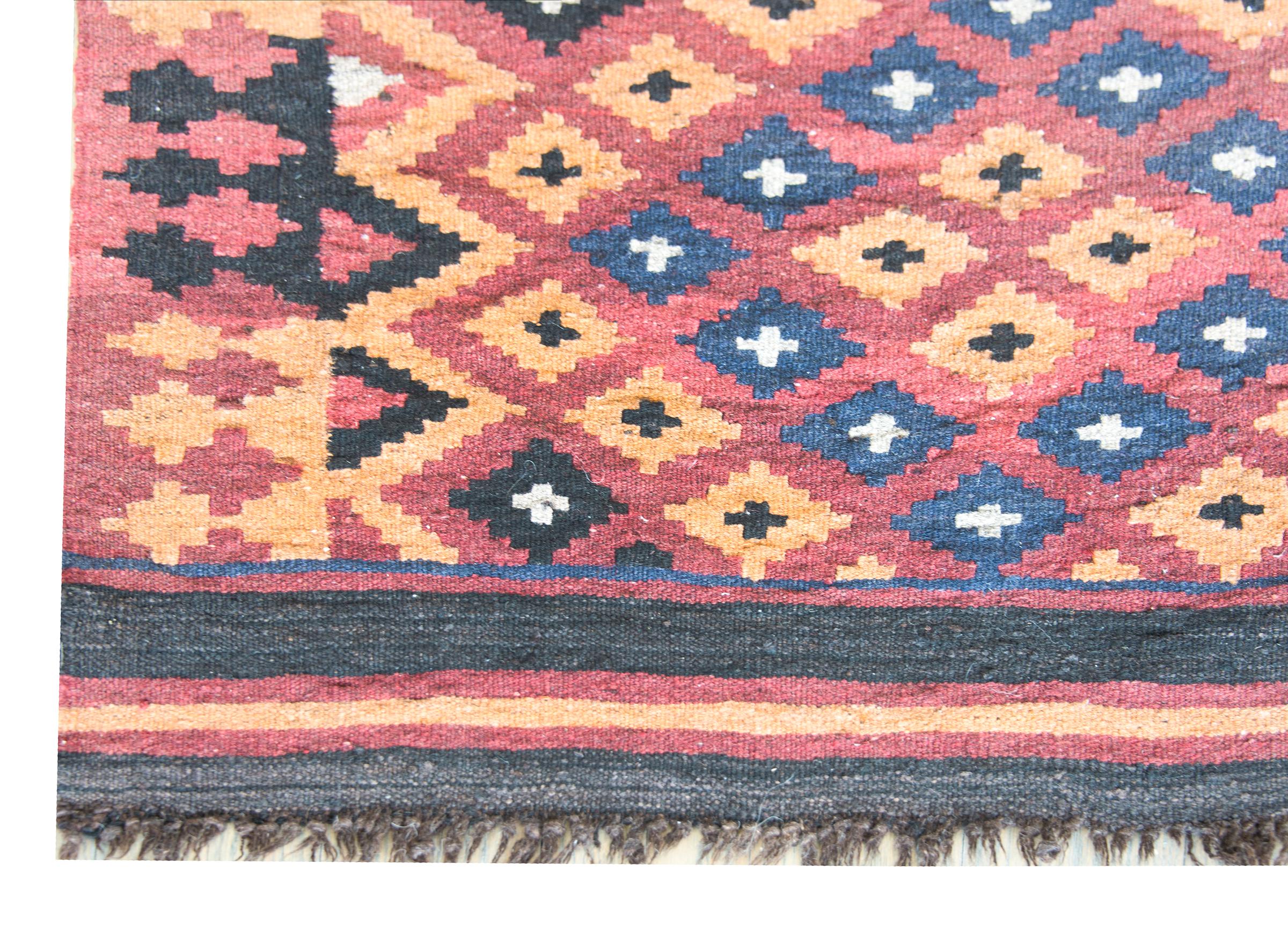 Afghanischer Bashir-Kelim-Teppich im Vintage-Stil im Angebot 4