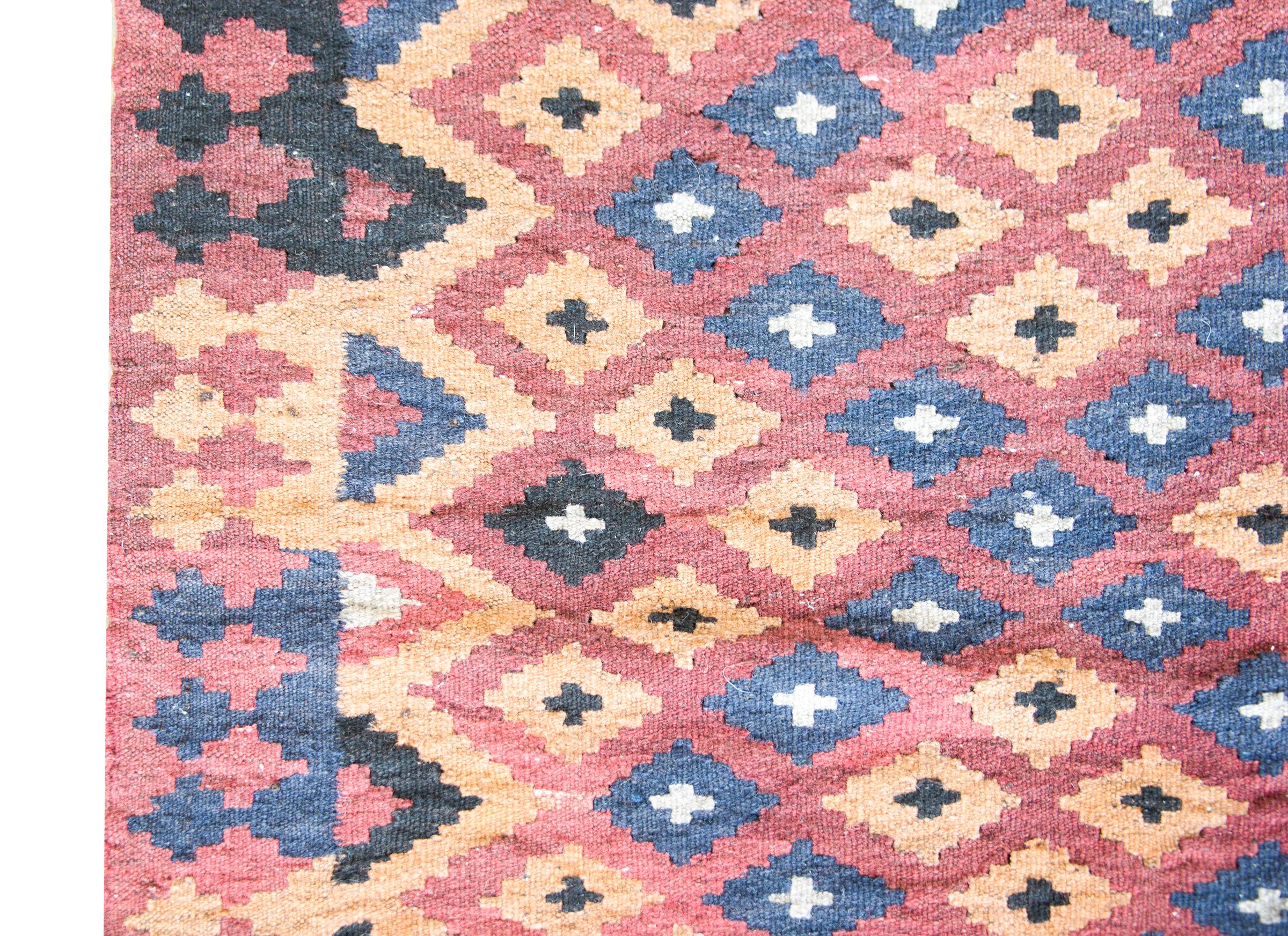 Vintage Afghani Bashir Kilim Rug In Good Condition For Sale In Chicago, IL