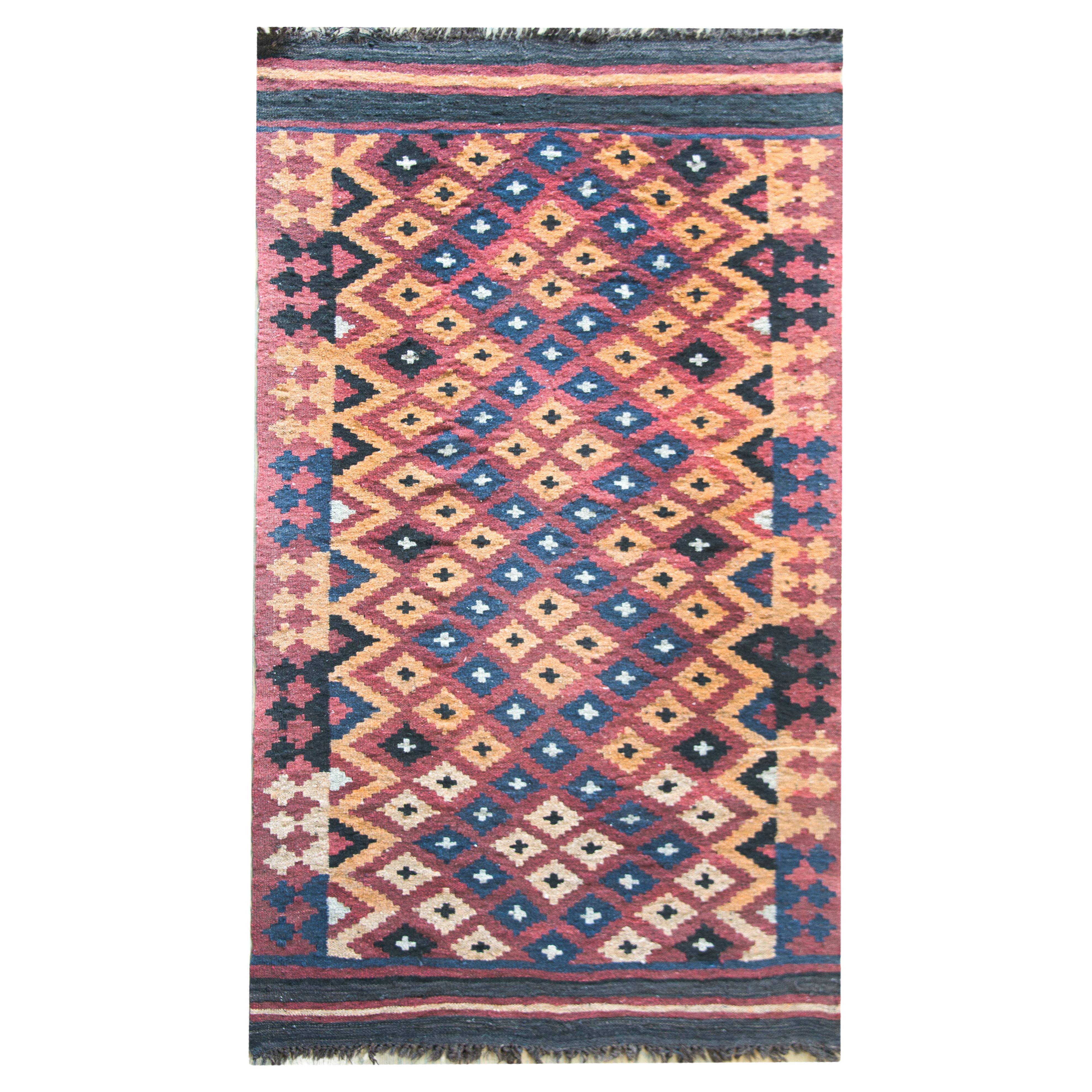 Tapis Kilim afghan Bashir vintage