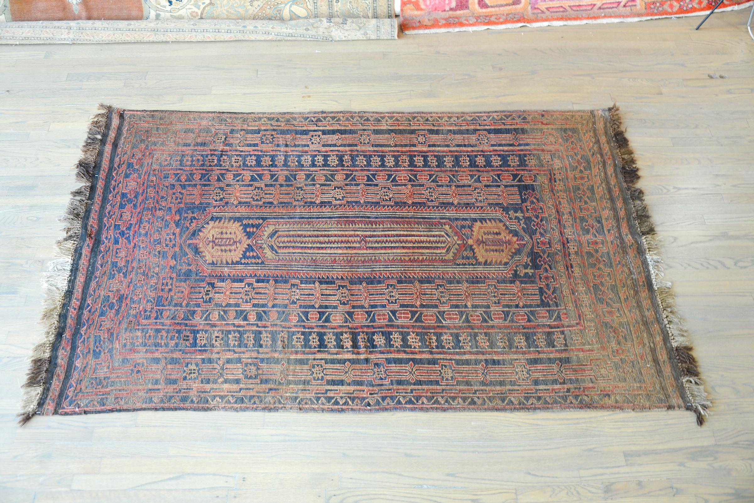 Vintage Afghani Bashir Rug For Sale 5