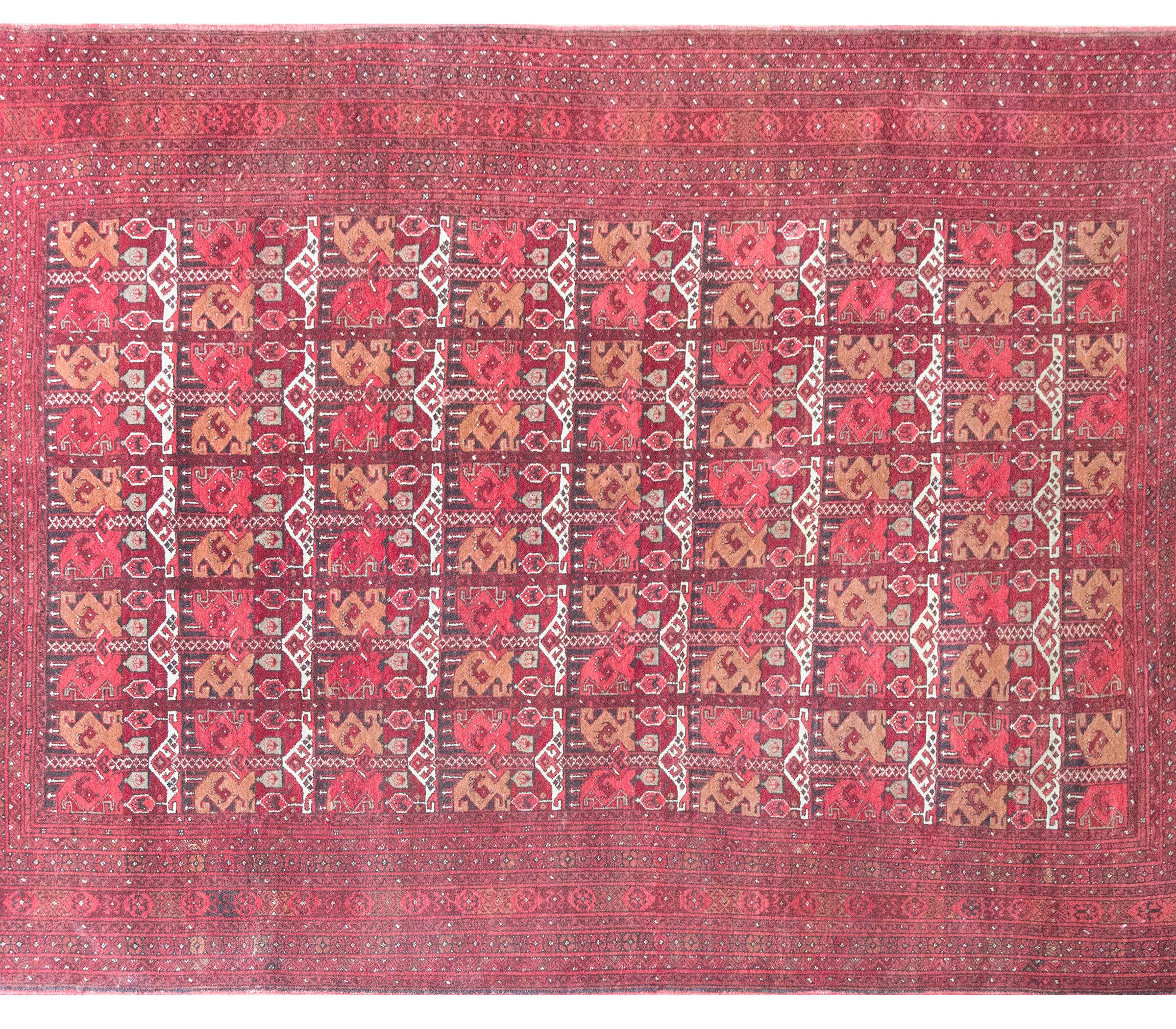 Tribal Vintage Afghani Bashir Rug For Sale