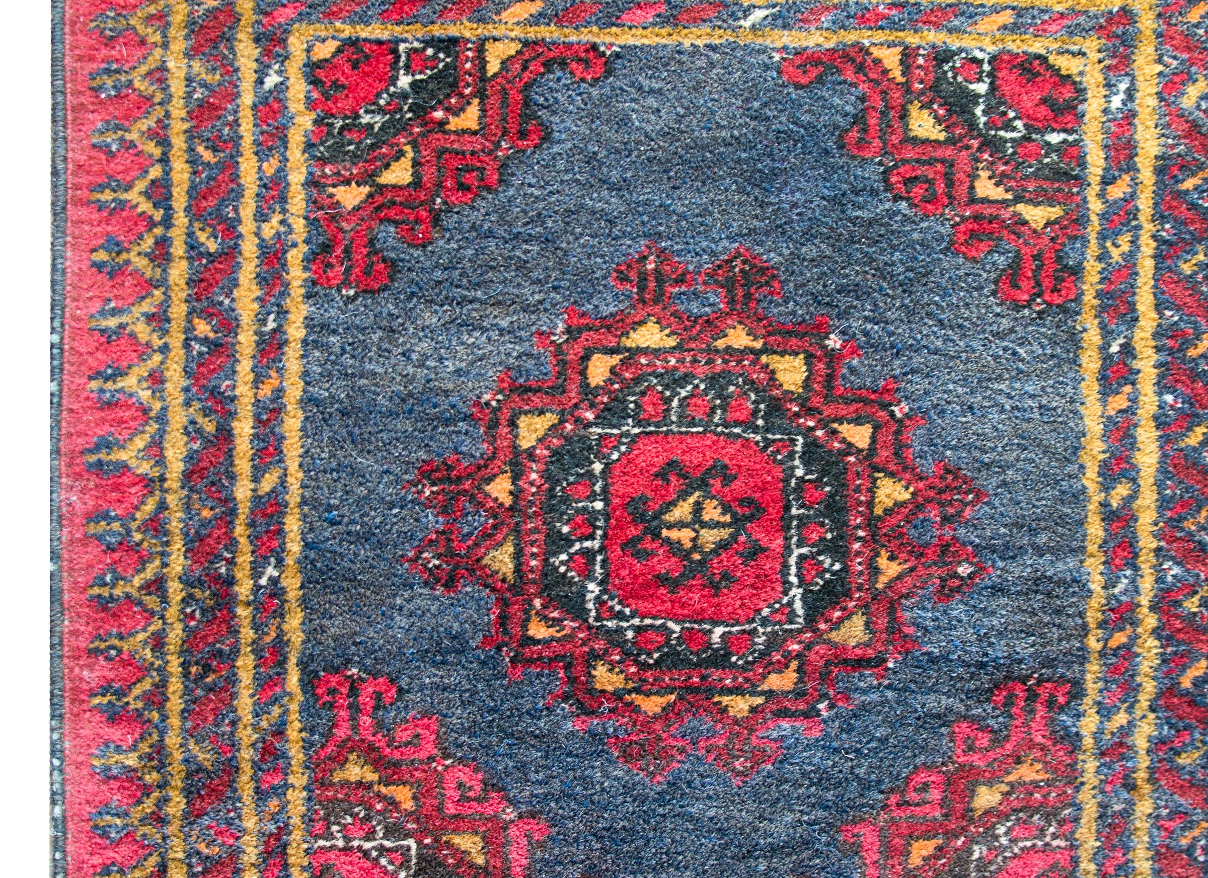 Vintage Afghani Bashir Rug In Good Condition For Sale In Chicago, IL