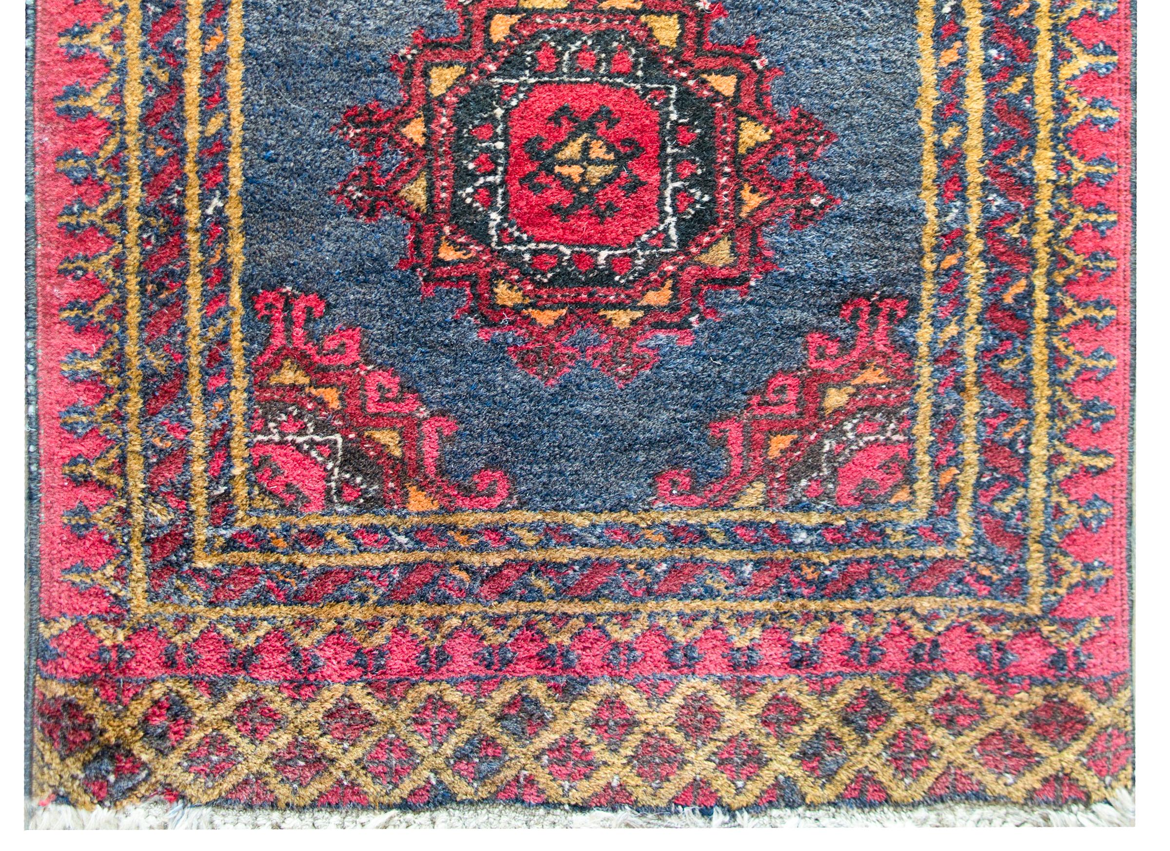 Wool Vintage Afghani Bashir Rug For Sale