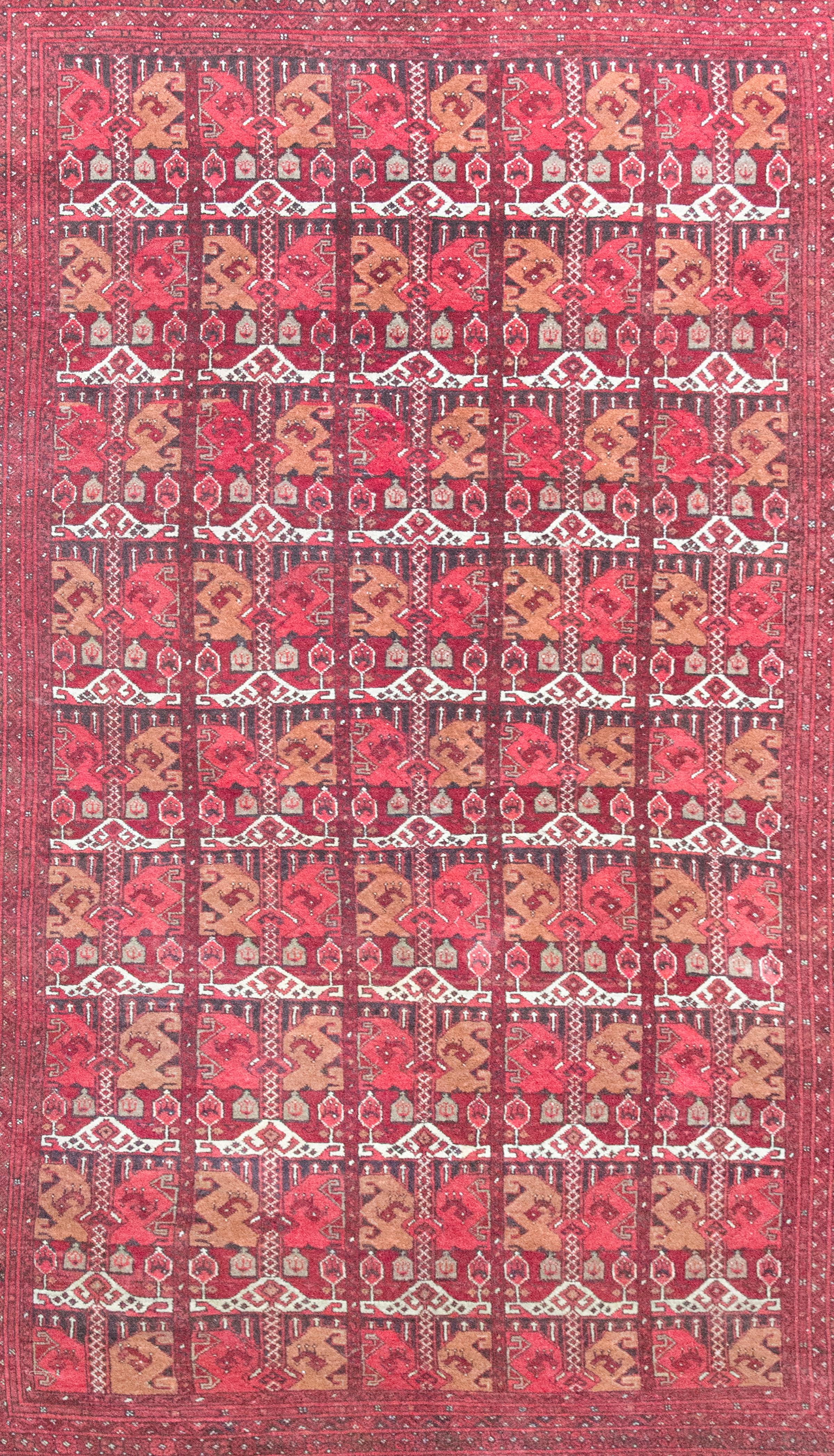 Wool Vintage Afghani Bashir Rug For Sale