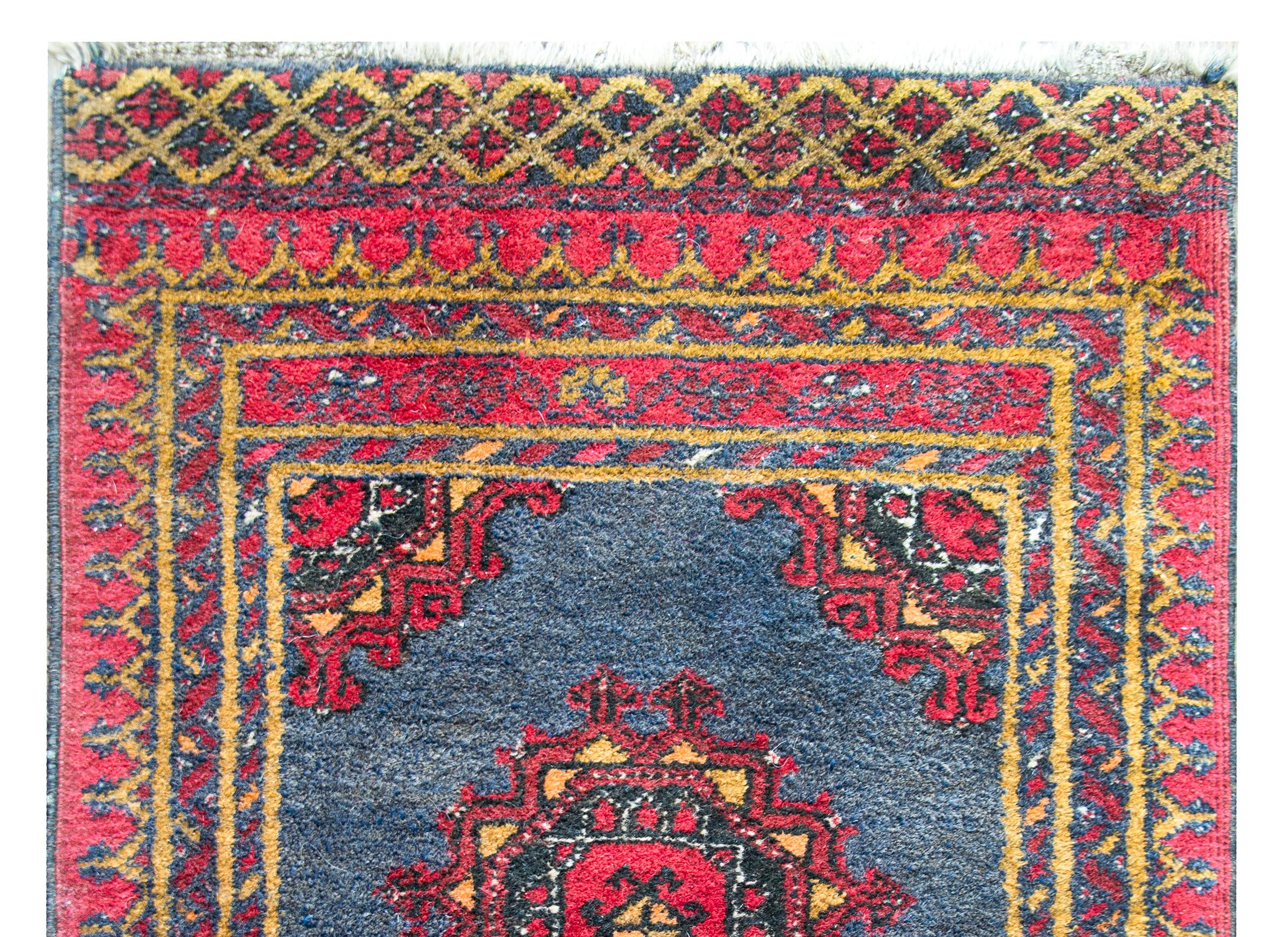 Vintage Afghani Bashir Teppich (Wolle) im Angebot