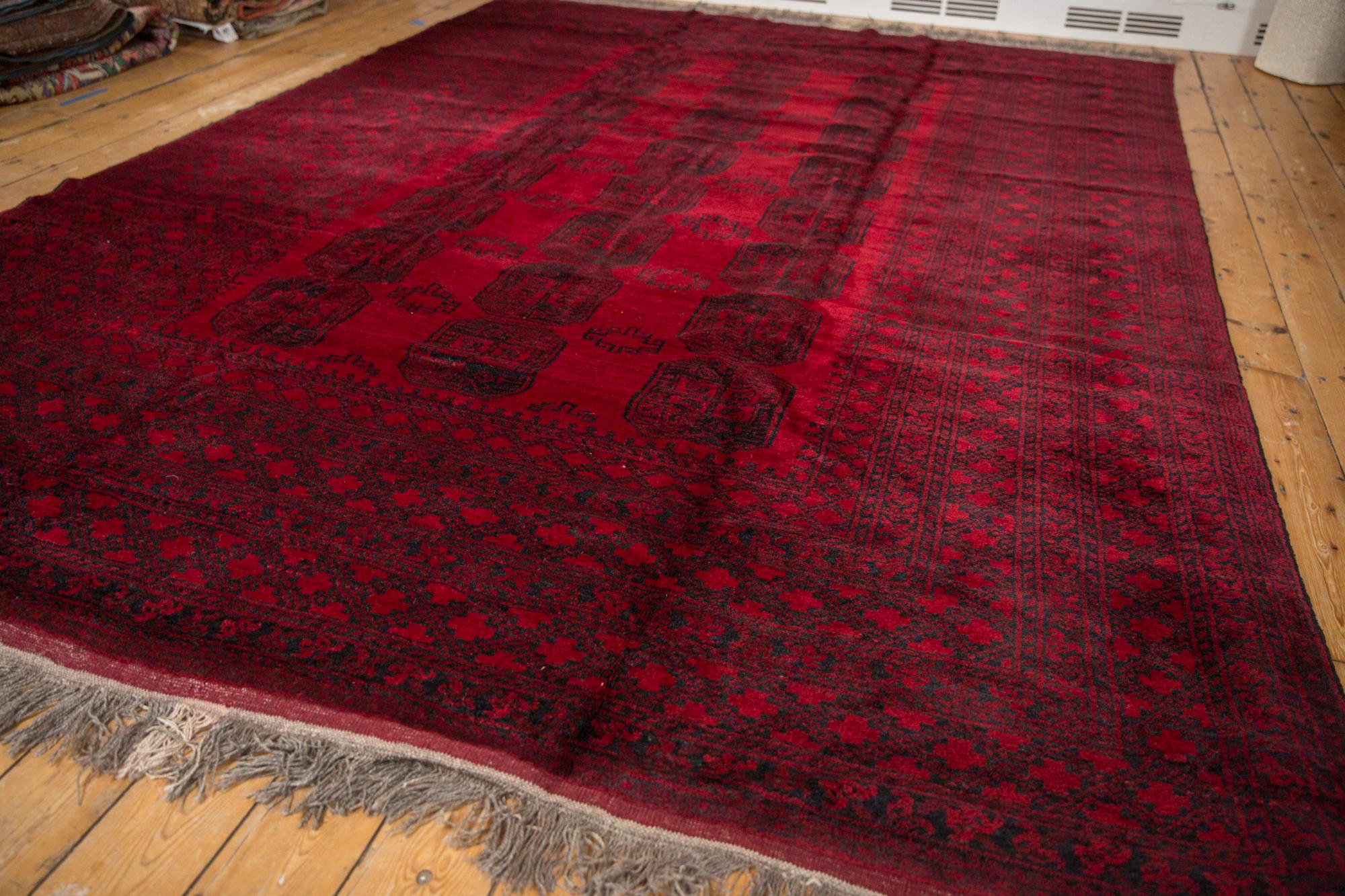 Vintage Afghani Ersari Design Carpet For Sale 4