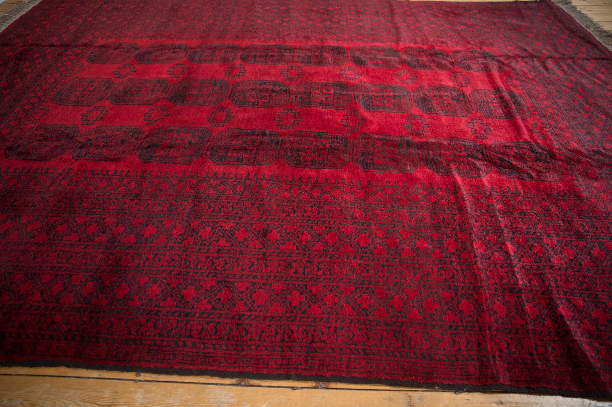 Vintage Afghani Ersari Design Carpet For Sale 7