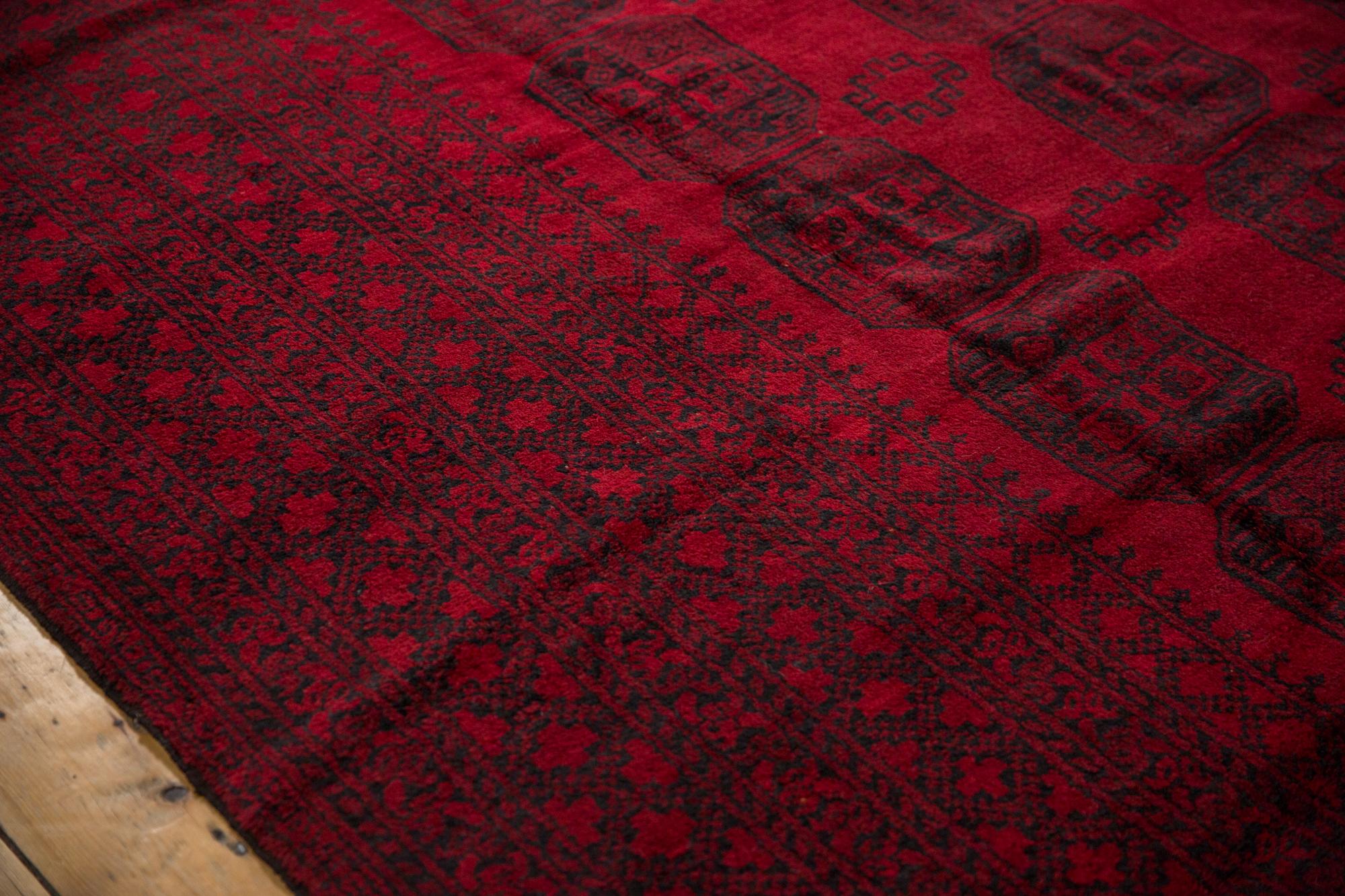 Hand-Knotted Vintage Afghani Ersari Design Carpet For Sale