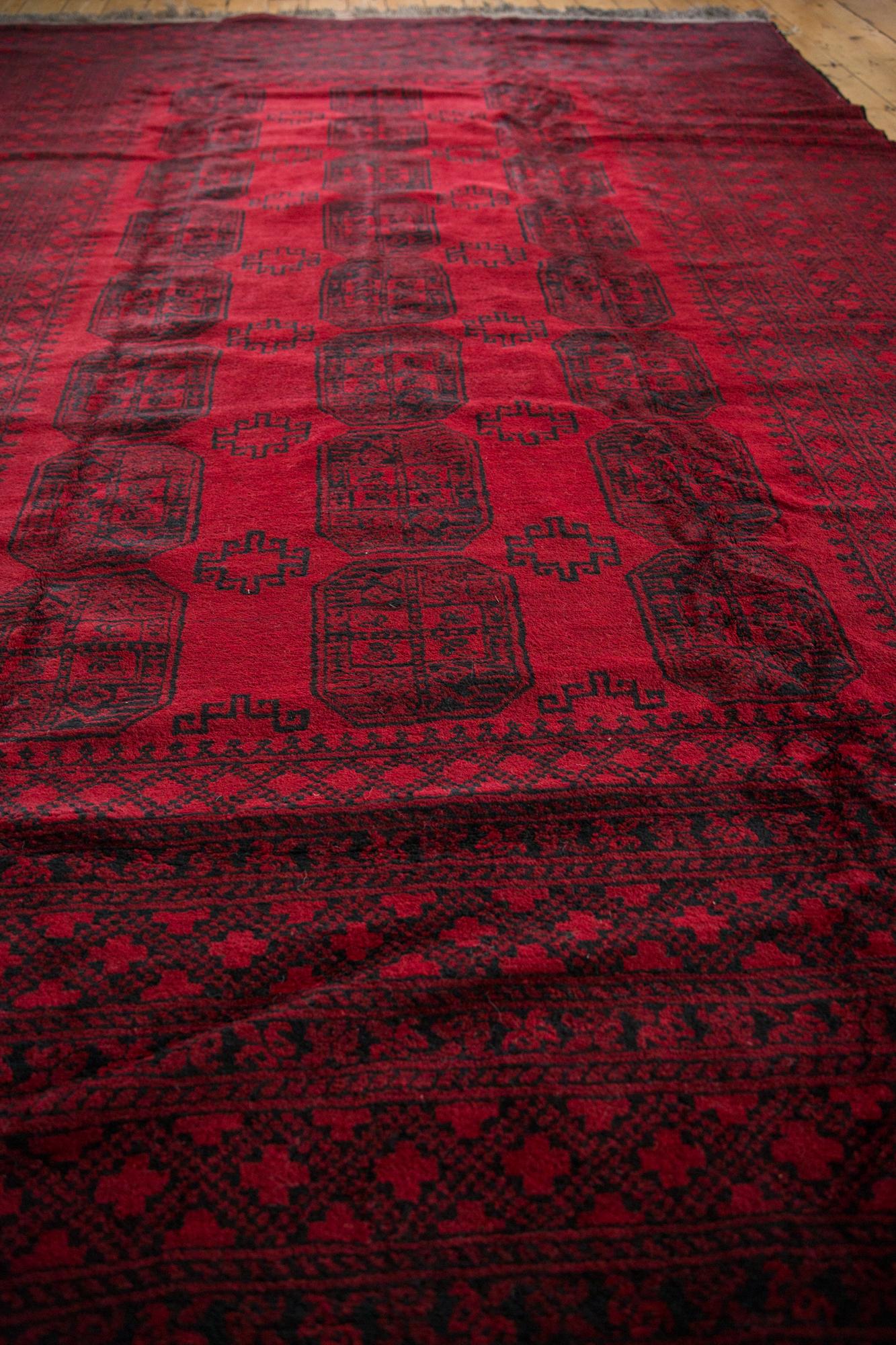 Late 20th Century Vintage Afghani Ersari Design Carpet For Sale