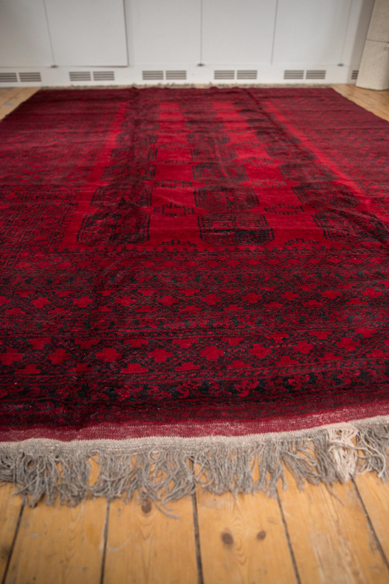 Vintage Afghani Ersari Design Carpet For Sale 2