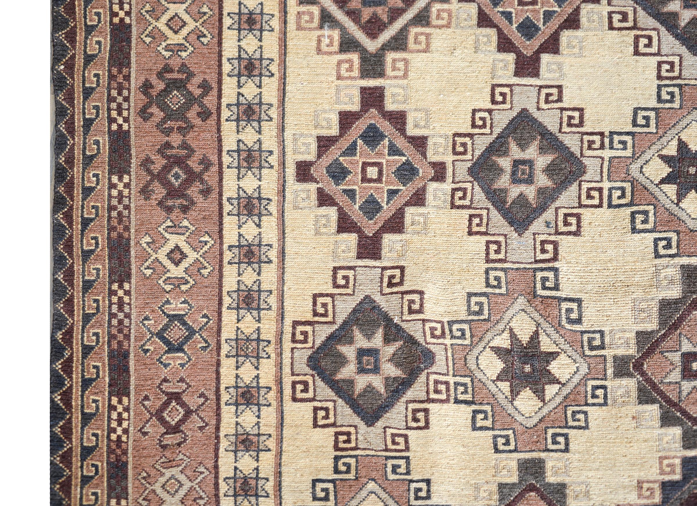 XX secolo Tappeto afghano vintage Sumack in vendita
