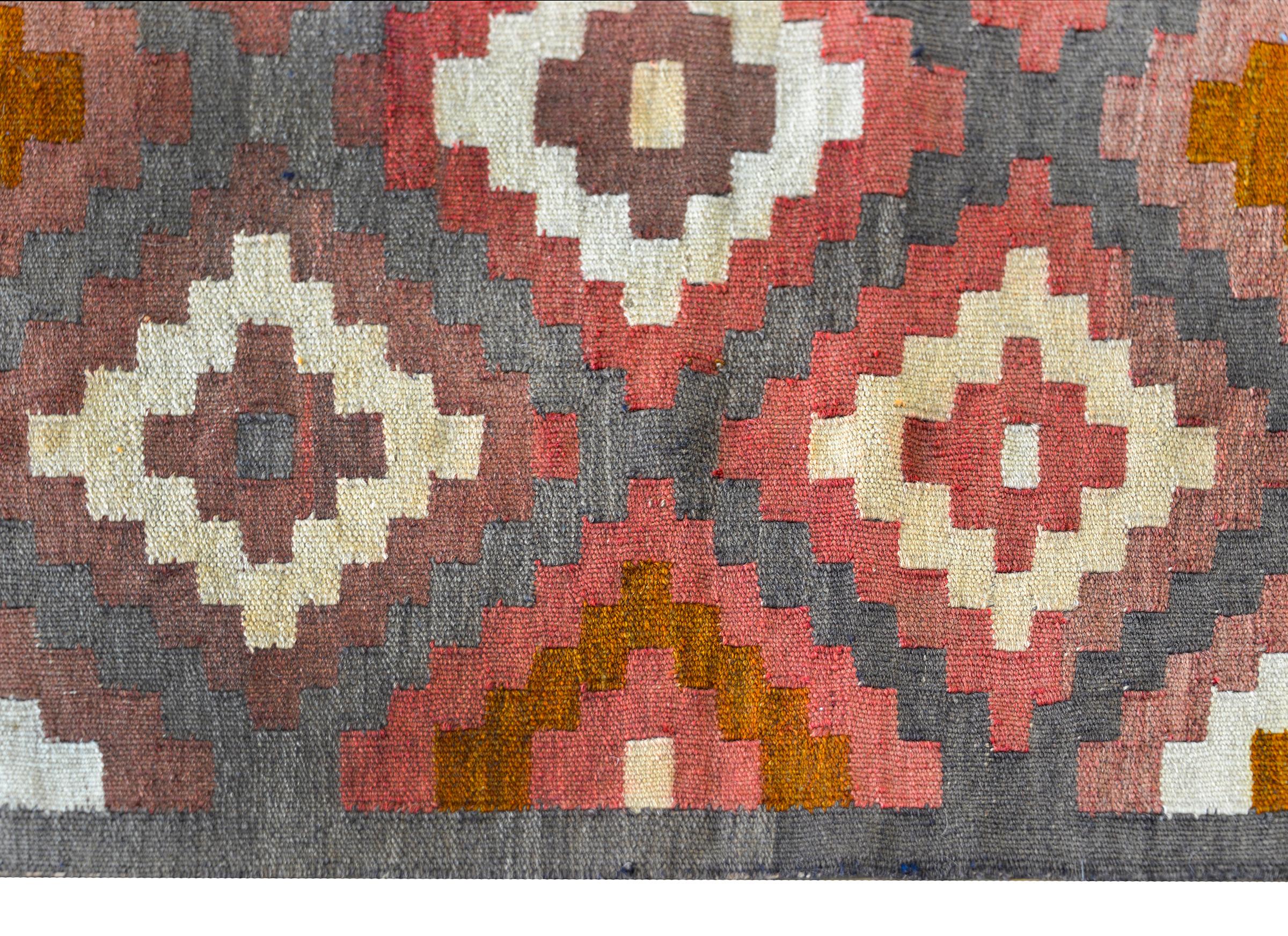 20th Century Vintage Afghani Kilim Rug For Sale