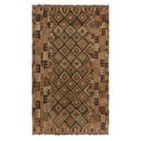 Vintage Afghani Shirvan Kilim Rug with Pacific Northwest Tribal Style ...