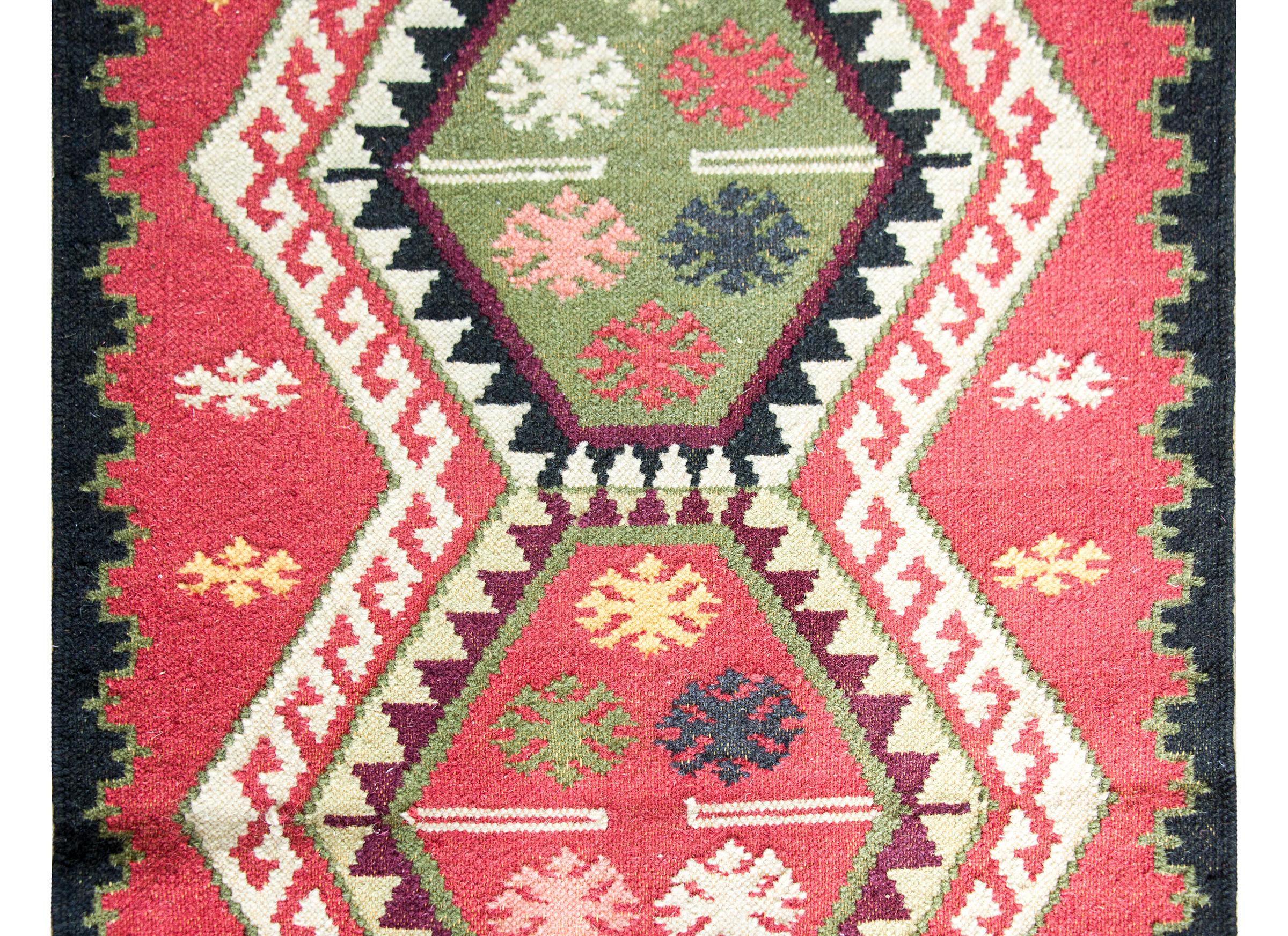 Afghani-Kelim-Läufer im Vintage-Stil im Angebot 3