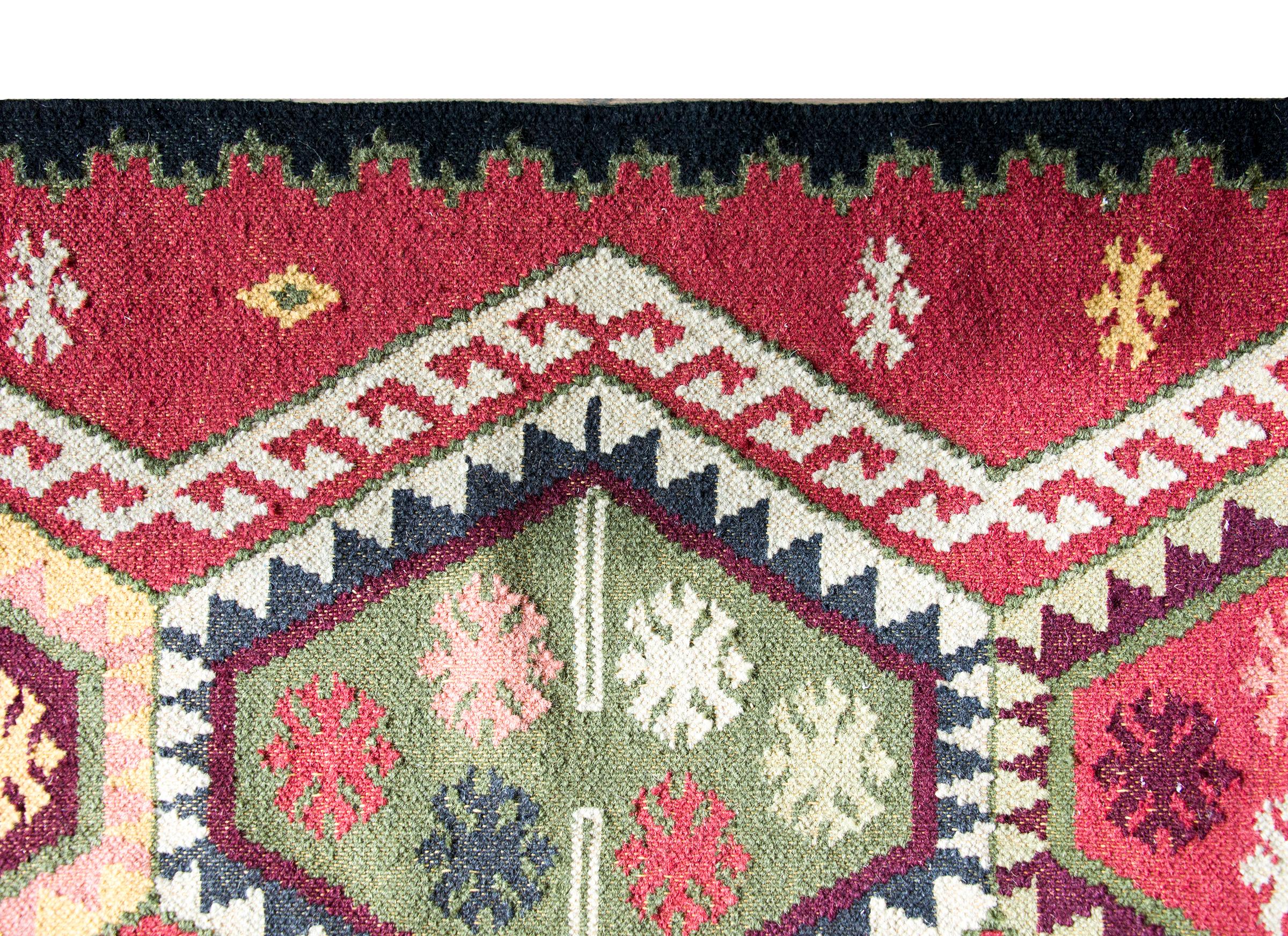 Afghani-Kelim-Läufer im Vintage-Stil im Angebot 5