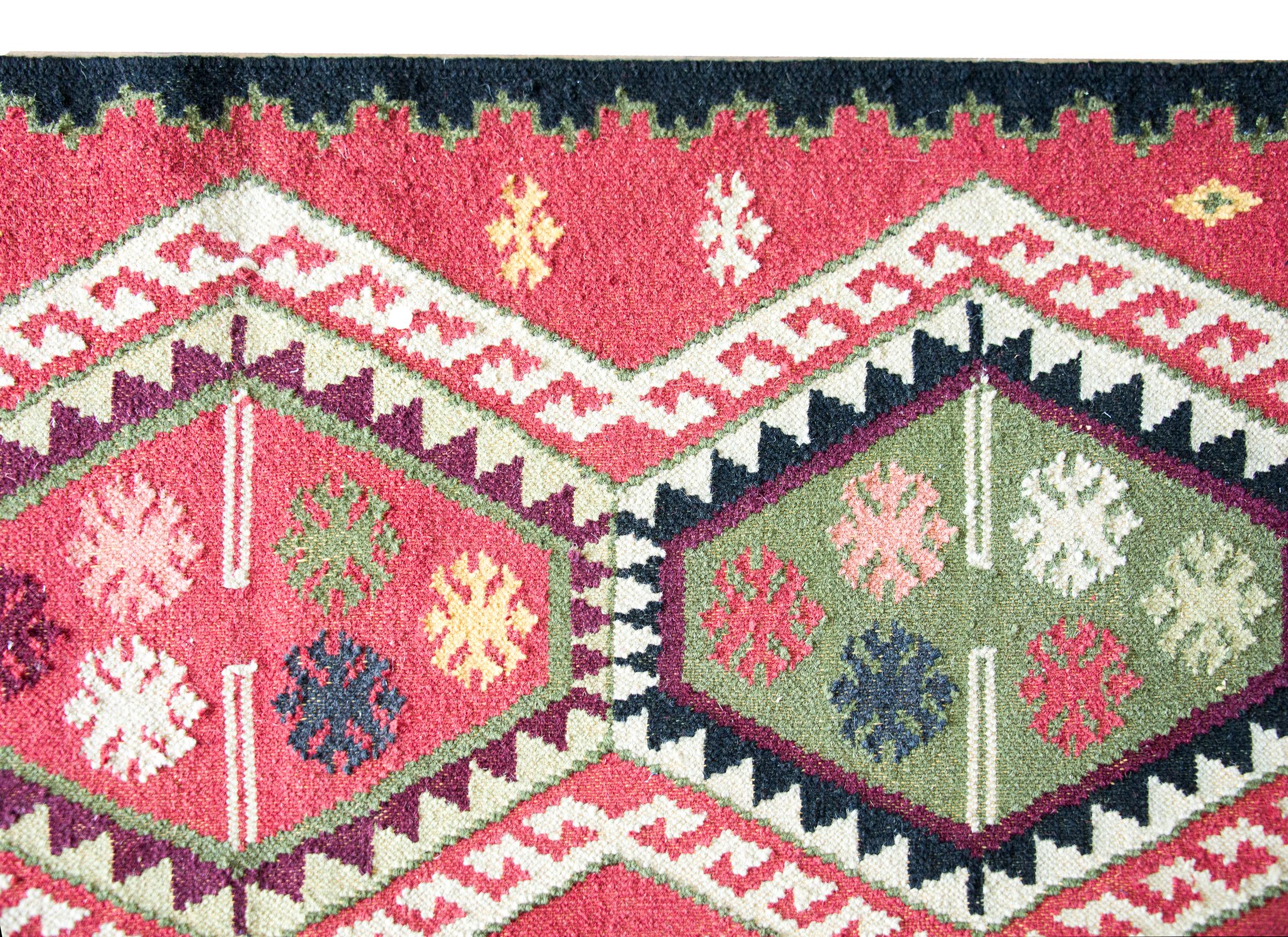 Afghani-Kelim-Läufer im Vintage-Stil im Angebot 6
