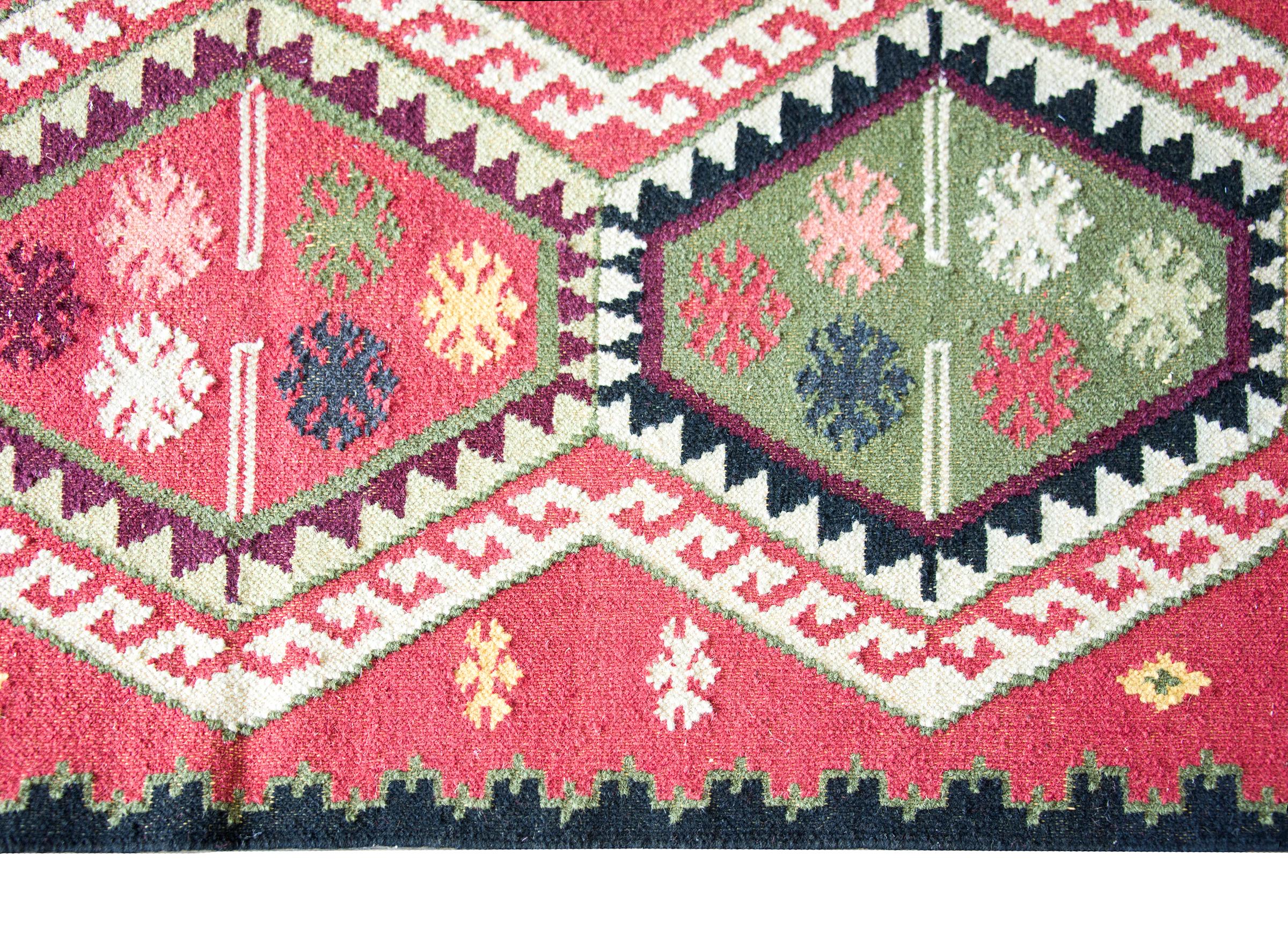 Afghani-Kelim-Läufer im Vintage-Stil im Angebot 7