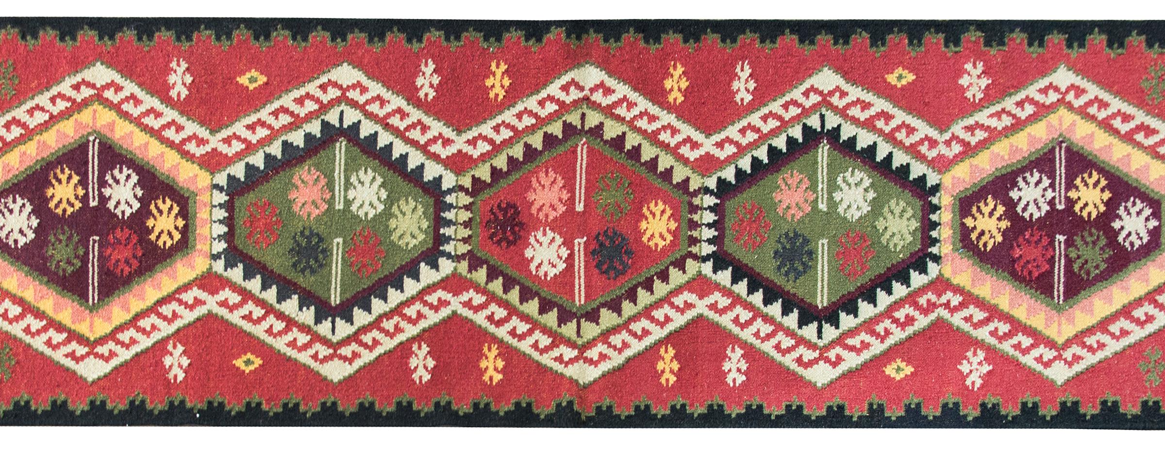 Afghani-Kelim-Läufer im Vintage-Stil (Afghanisch) im Angebot