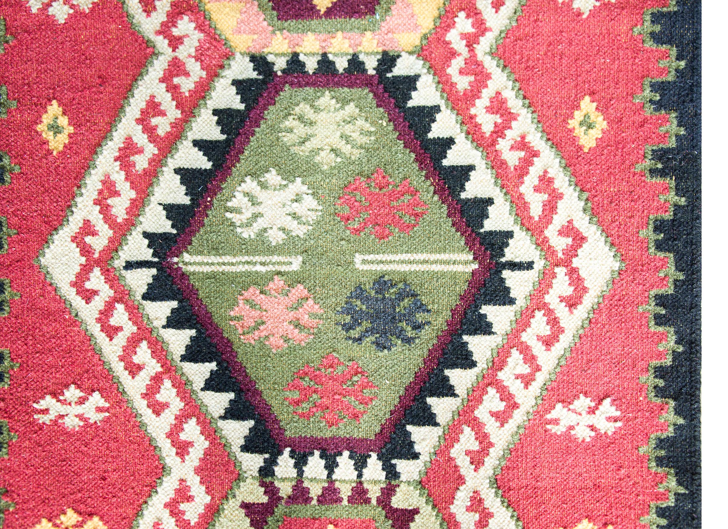 Afghani-Kelim-Läufer im Vintage-Stil im Zustand „Gut“ im Angebot in Chicago, IL