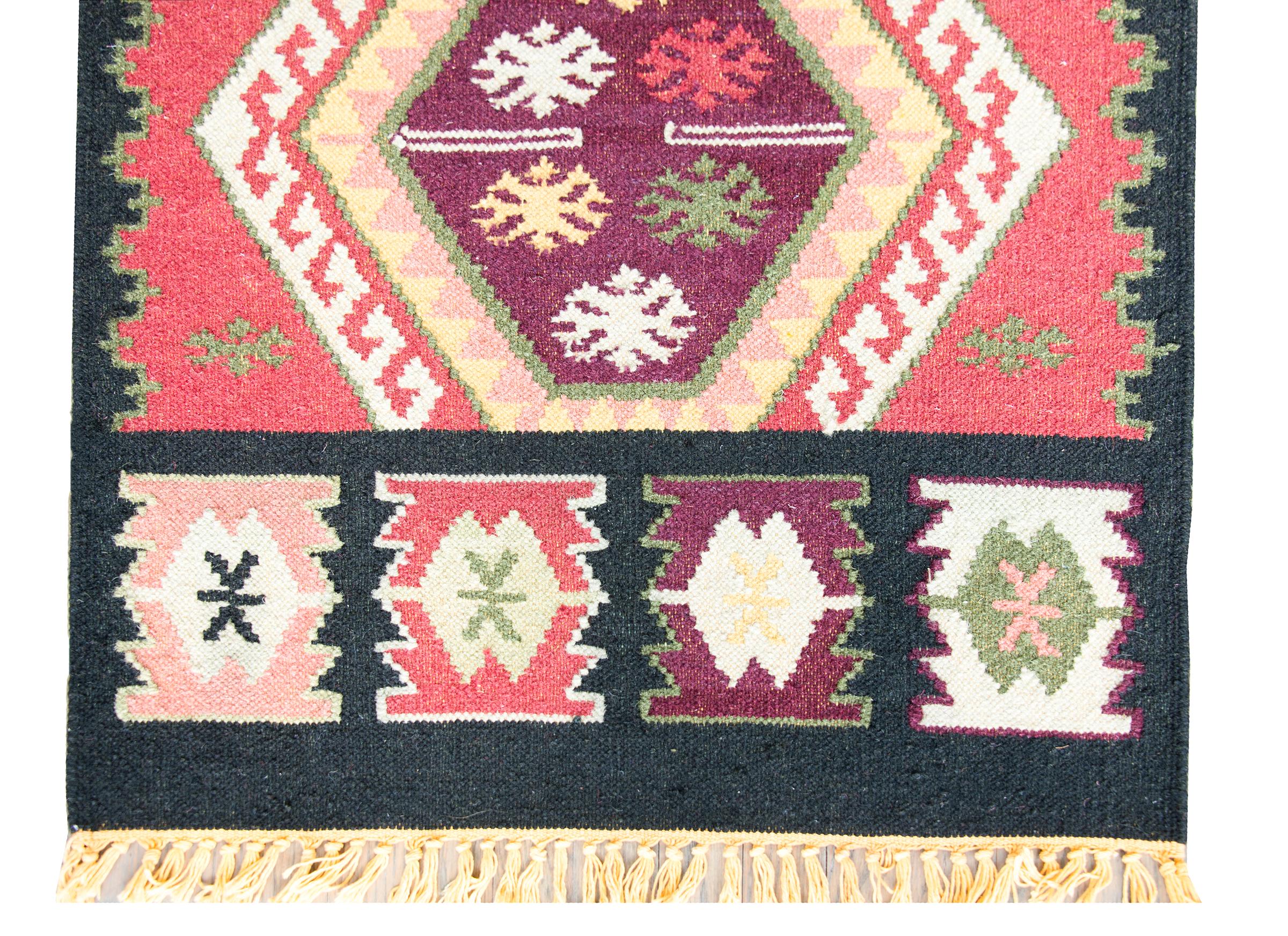 Afghani-Kelim-Läufer im Vintage-Stil im Angebot 1
