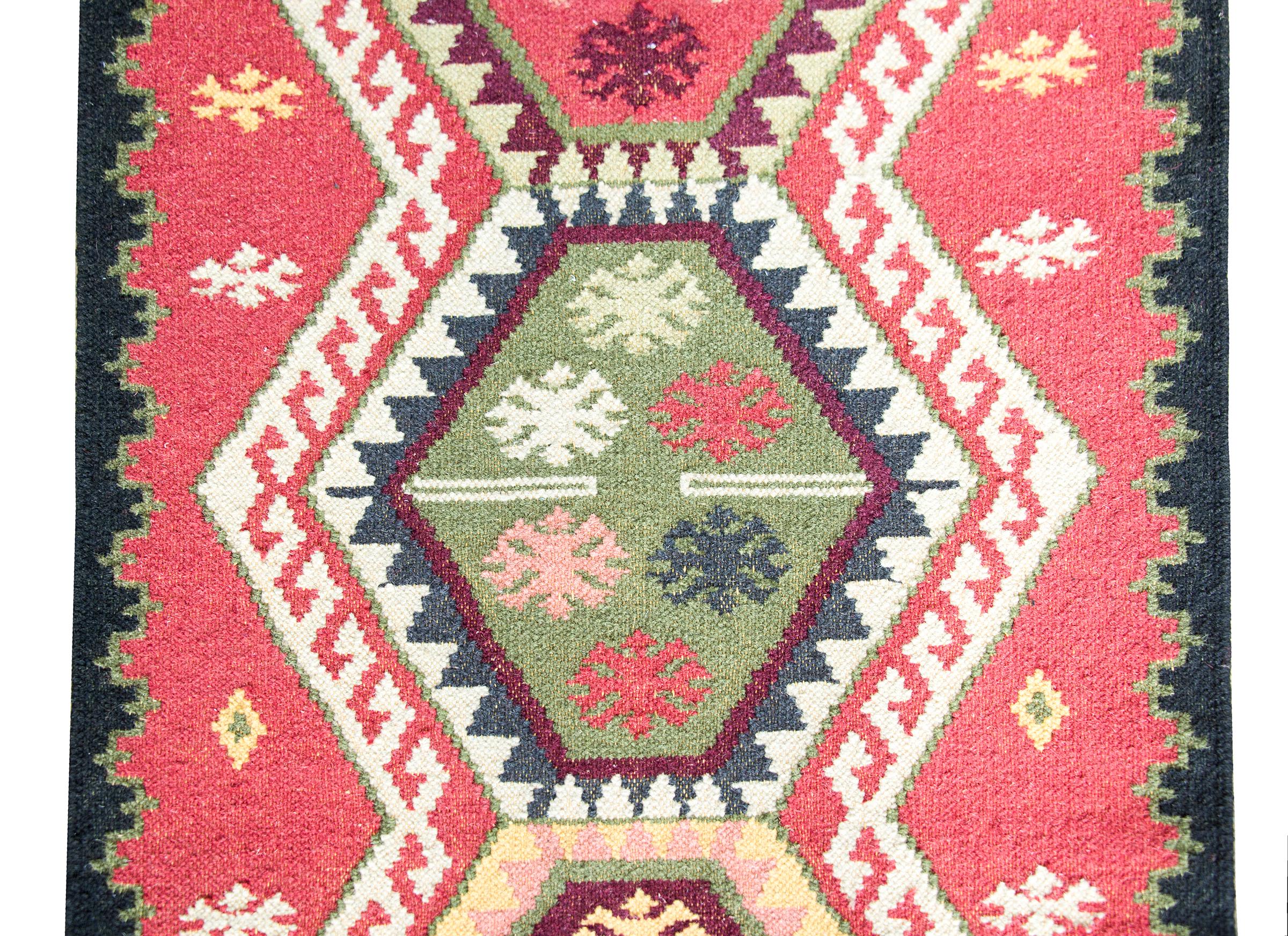 Afghani-Kelim-Läufer im Vintage-Stil im Angebot 2