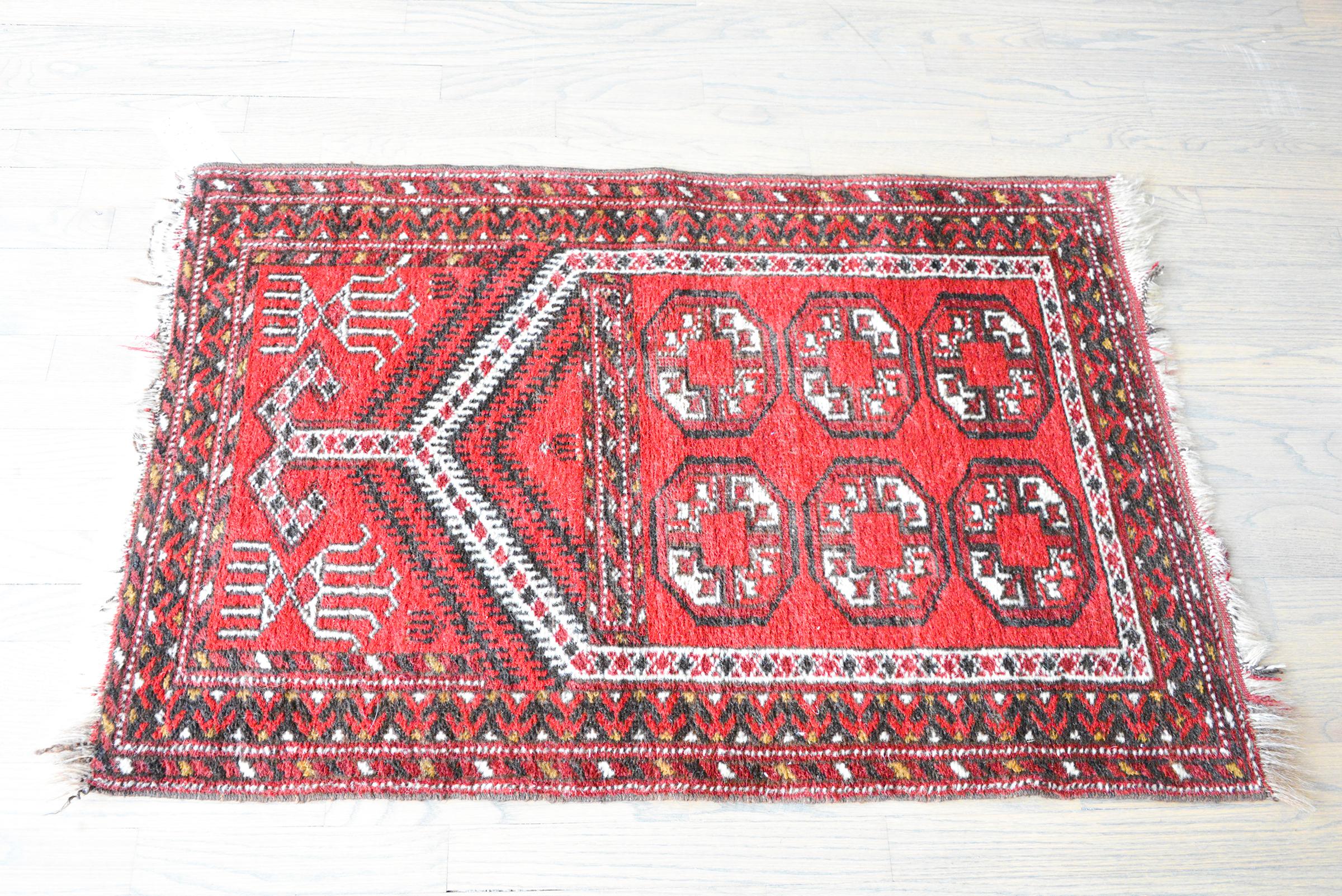 Vintage Afghani Prayer Rug For Sale 3