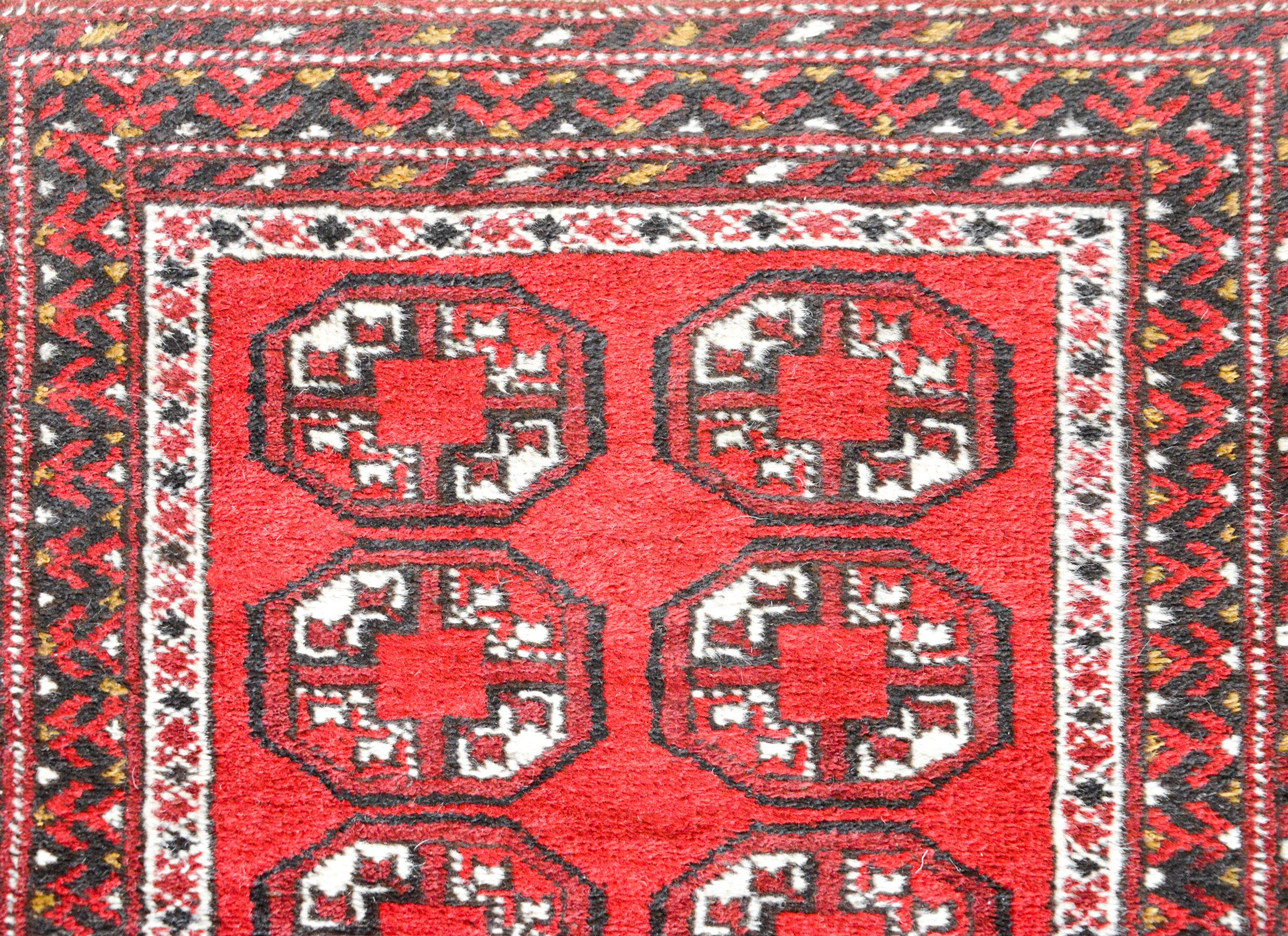 Hand-Knotted Vintage Afghani Prayer Rug For Sale