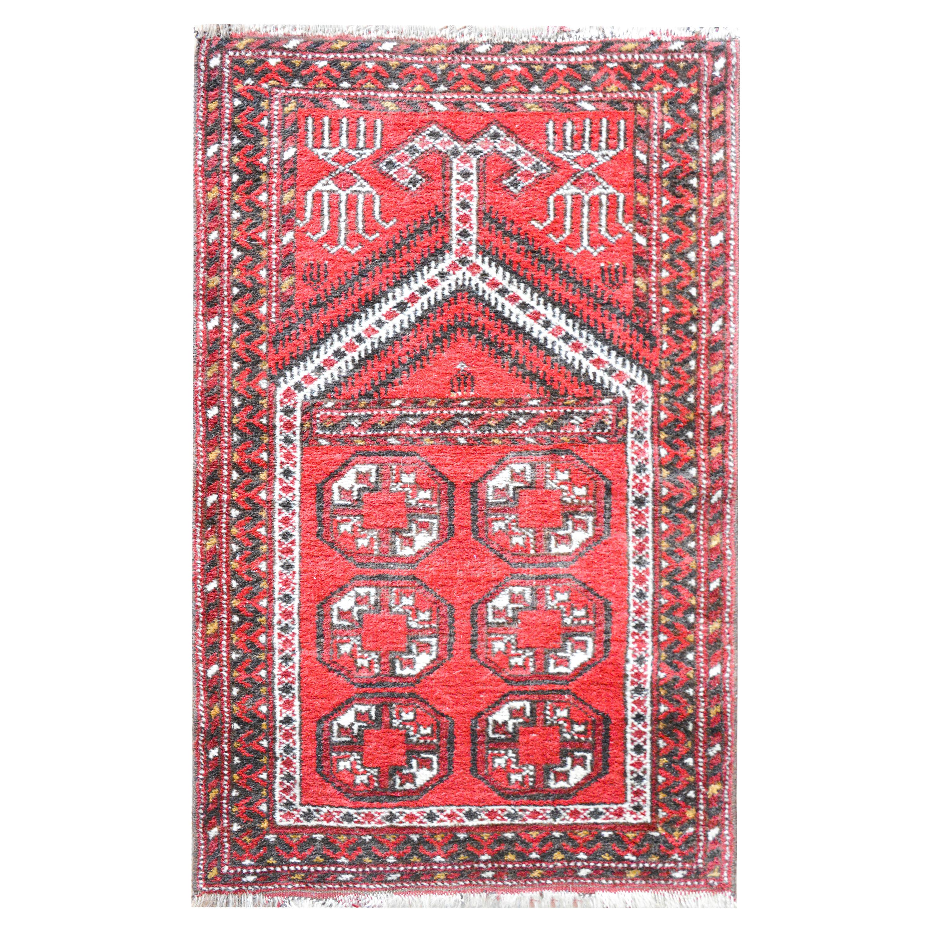Vintage Afghani Prayer Rug