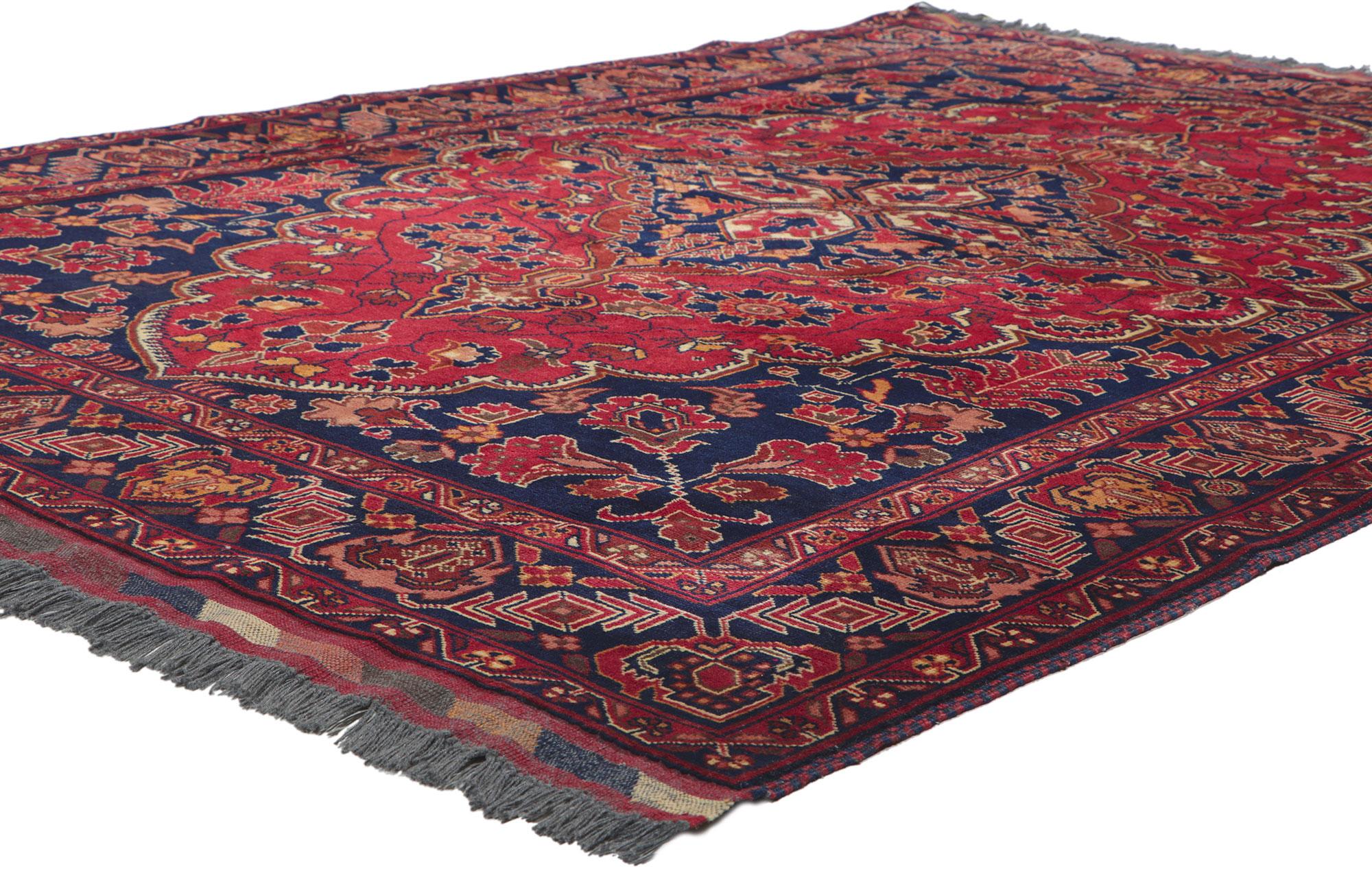 Modern Vintage Afghani Rug, Timeless Appeal Meets Stylish Durability For Sale