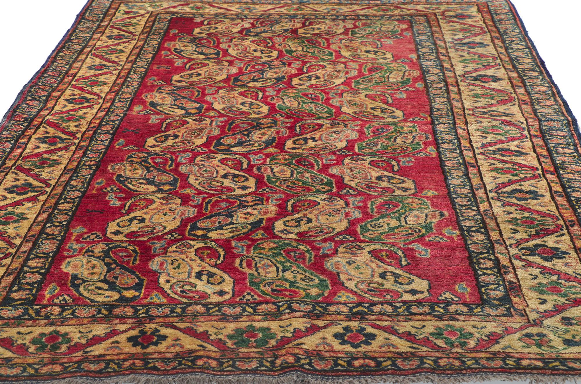 20th Century Vintage Afghani Rug with All-Over Boteh Design For Sale