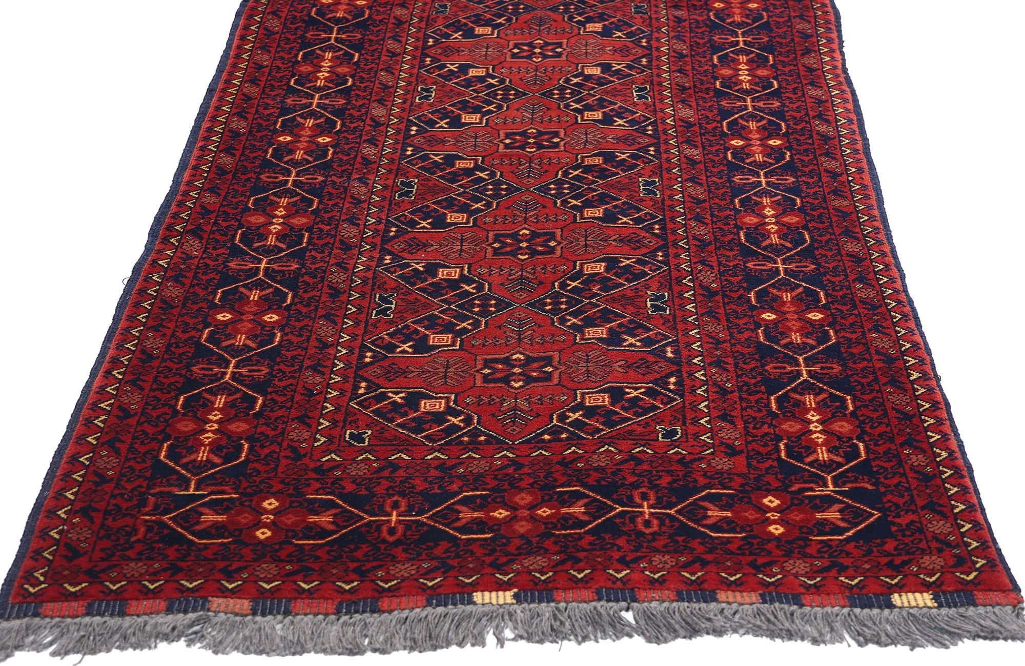 Hand-Knotted Vintage Afghan Baluch Rug For Sale