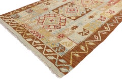 Vintage Afghan Kilim Rug with Southwestern Style