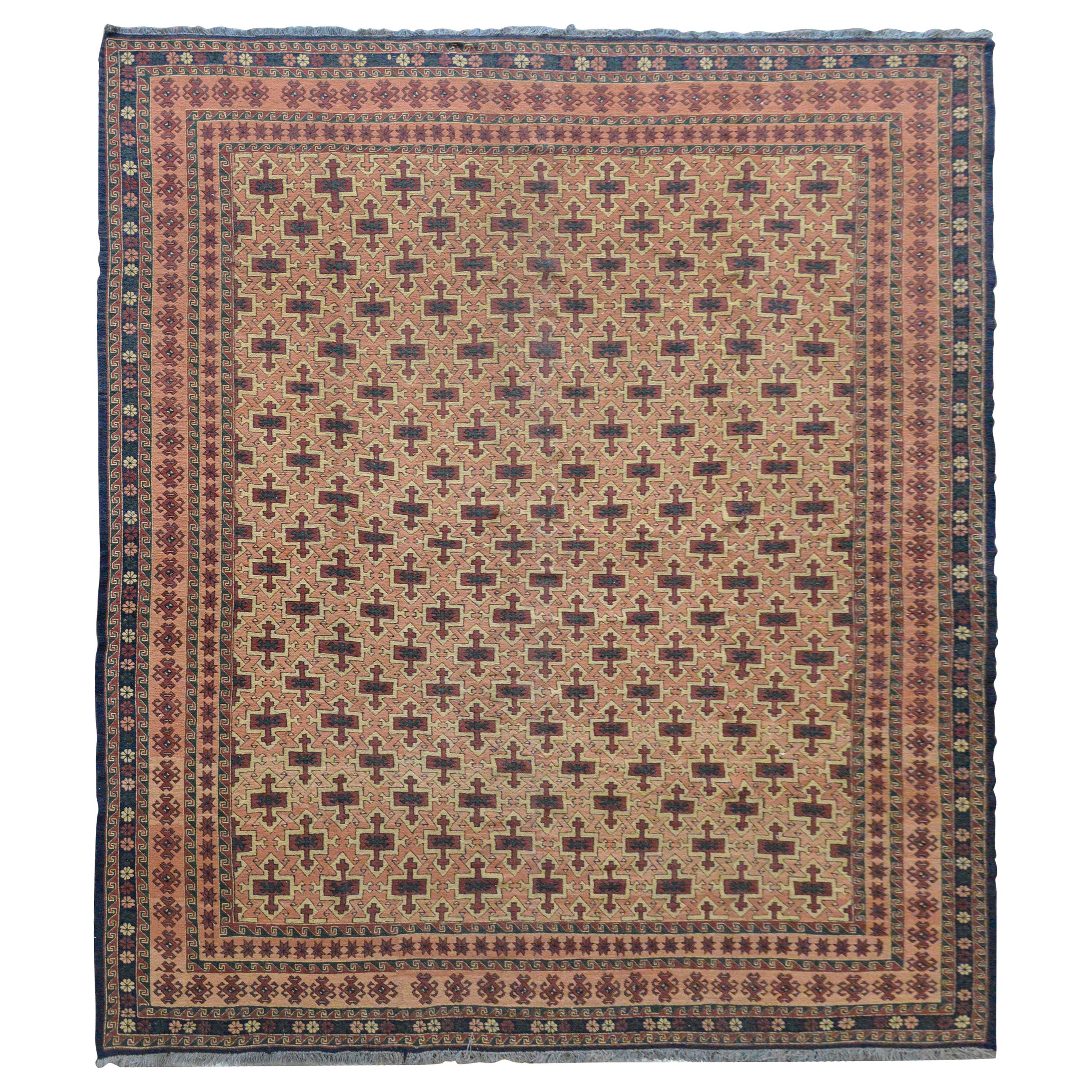 Vintage Afghani Soumak Rug