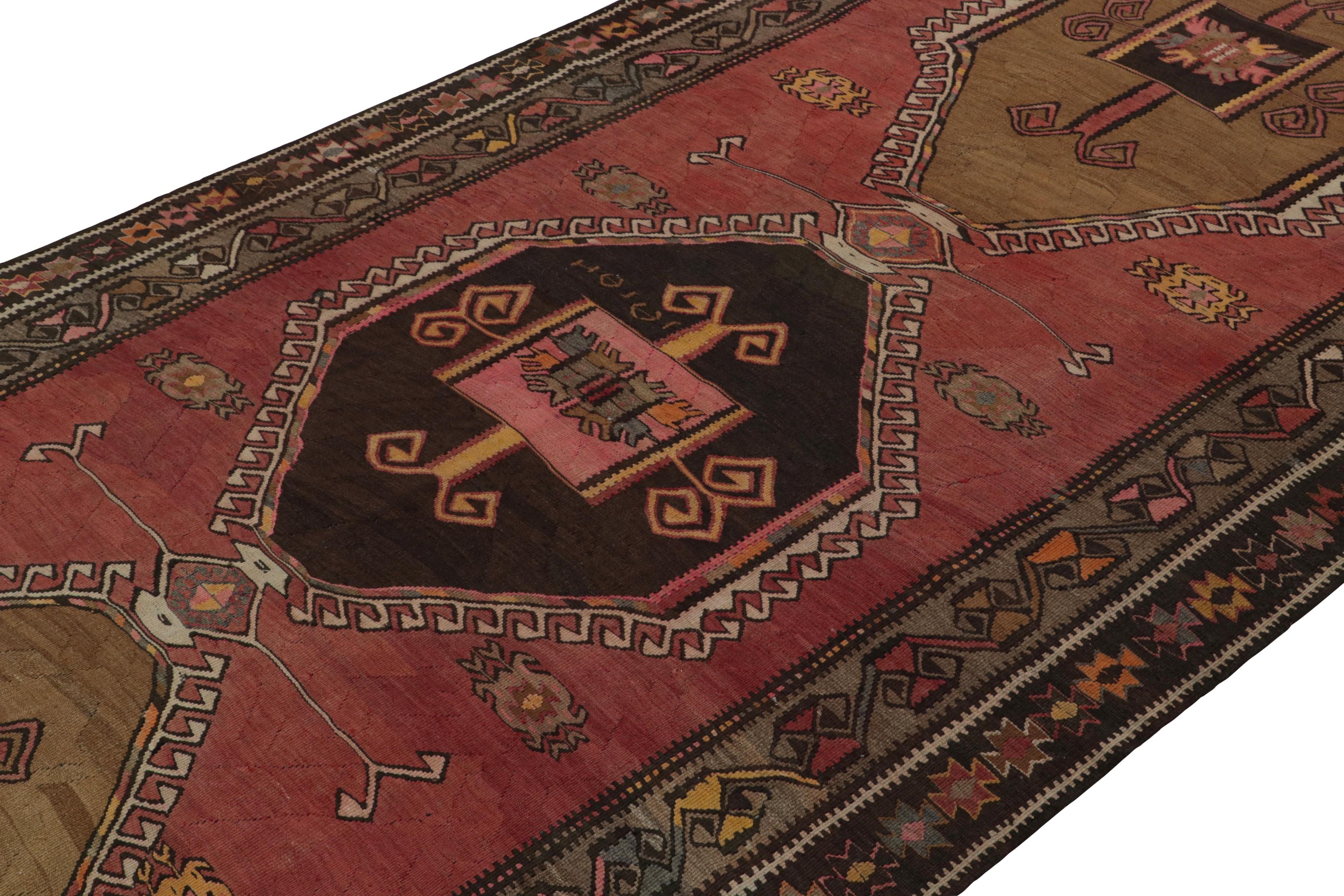 Vintage Afghani Tribal Kilim Gallery Runner Rug with Medallions from Rug & Kilim In Good Condition For Sale In Long Island City, NY