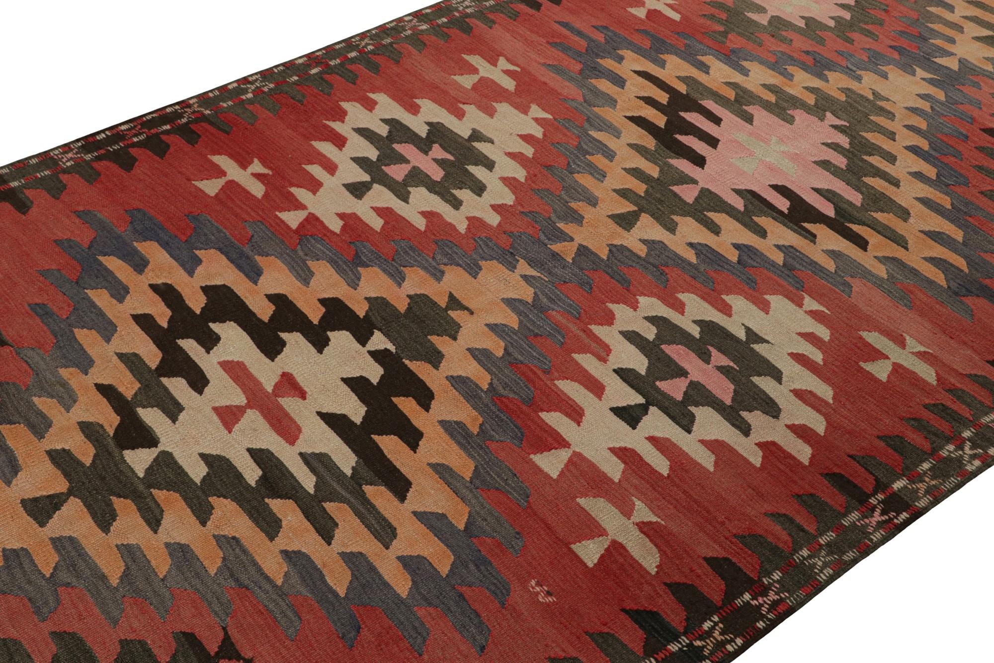 Vintage Afghani Tribal Kilim Polychromatic Geometric Patterns, from Rug & Kilim In Good Condition For Sale In Long Island City, NY