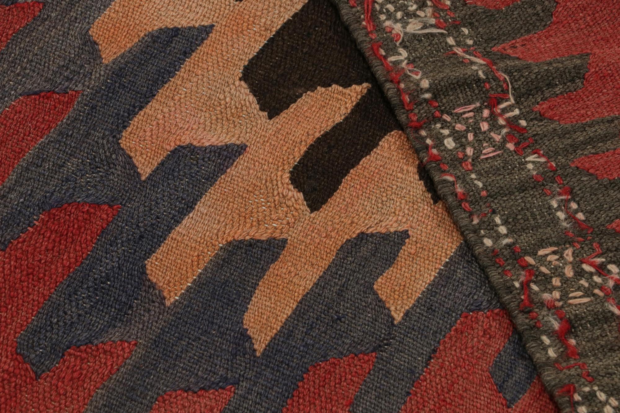 Vintage Afghani Tribal Kilim Polychromatic Geometric Patterns, from Rug & Kilim For Sale 1