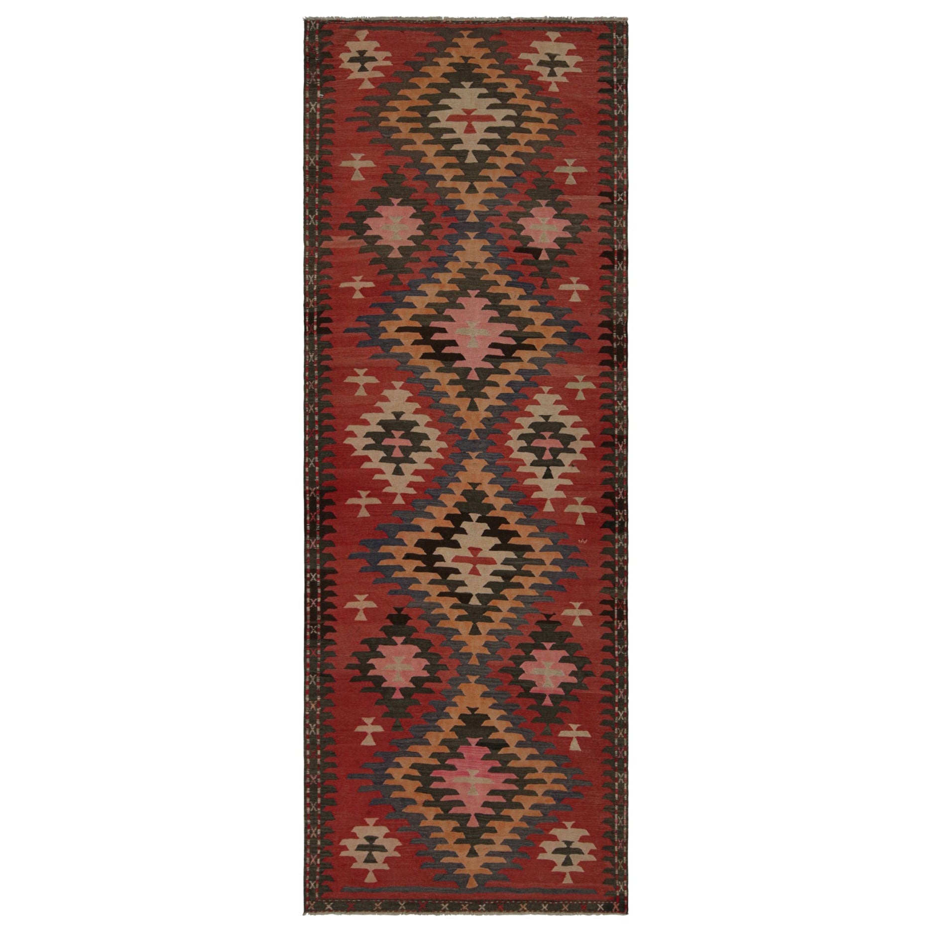 Afghanischer Stammes-Kilim mit polychromen geometrischen Mustern, von Rug & Kilim