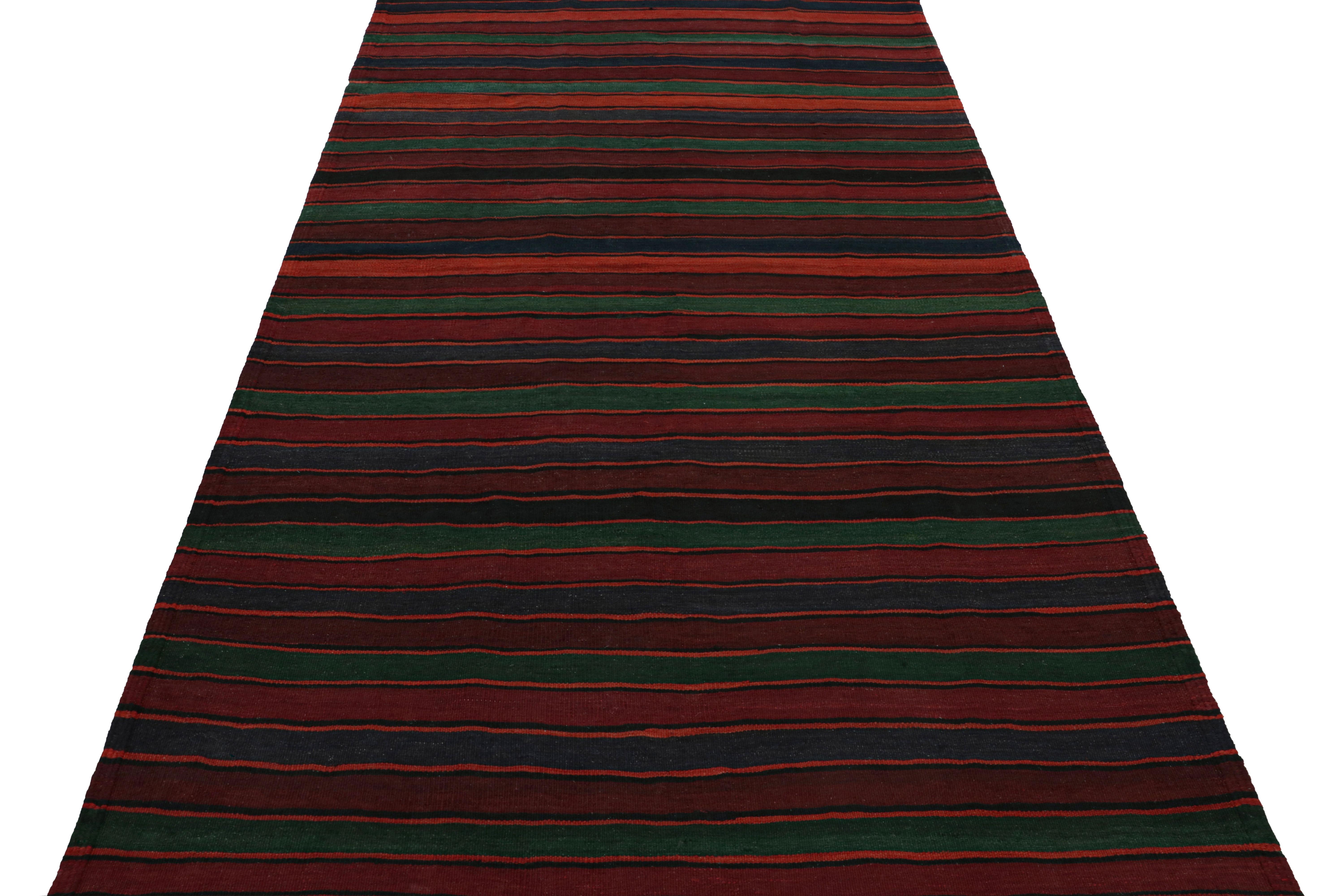 Tribal Vintage Afghani tribal Kilim rug, in Burgundy, from Rug & Kilim For Sale